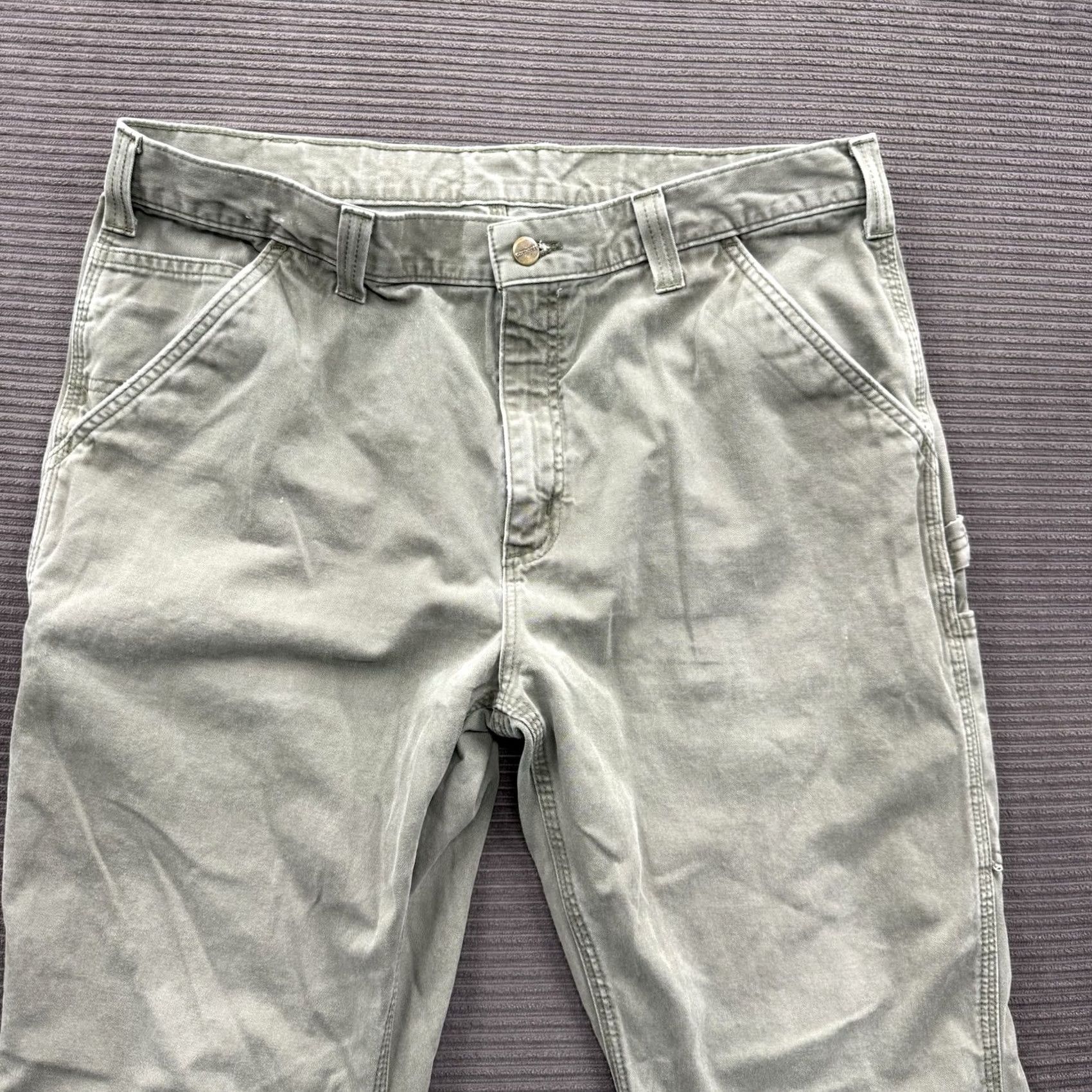 Carhartt Carhartt Carpenter Pants Men 37/31 Green Utility Work Wear Relaxed Fit Size US 37 - 6 Thumbnail