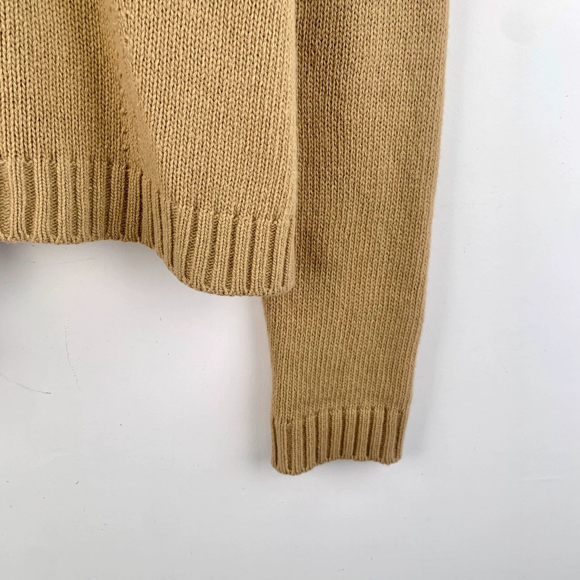 Prada KW0810 Prada Brown Wool Crew Neck Long Sleeve Knit Cardigan Size M / US 6-8 / IT 42-44 - 4 Thumbnail