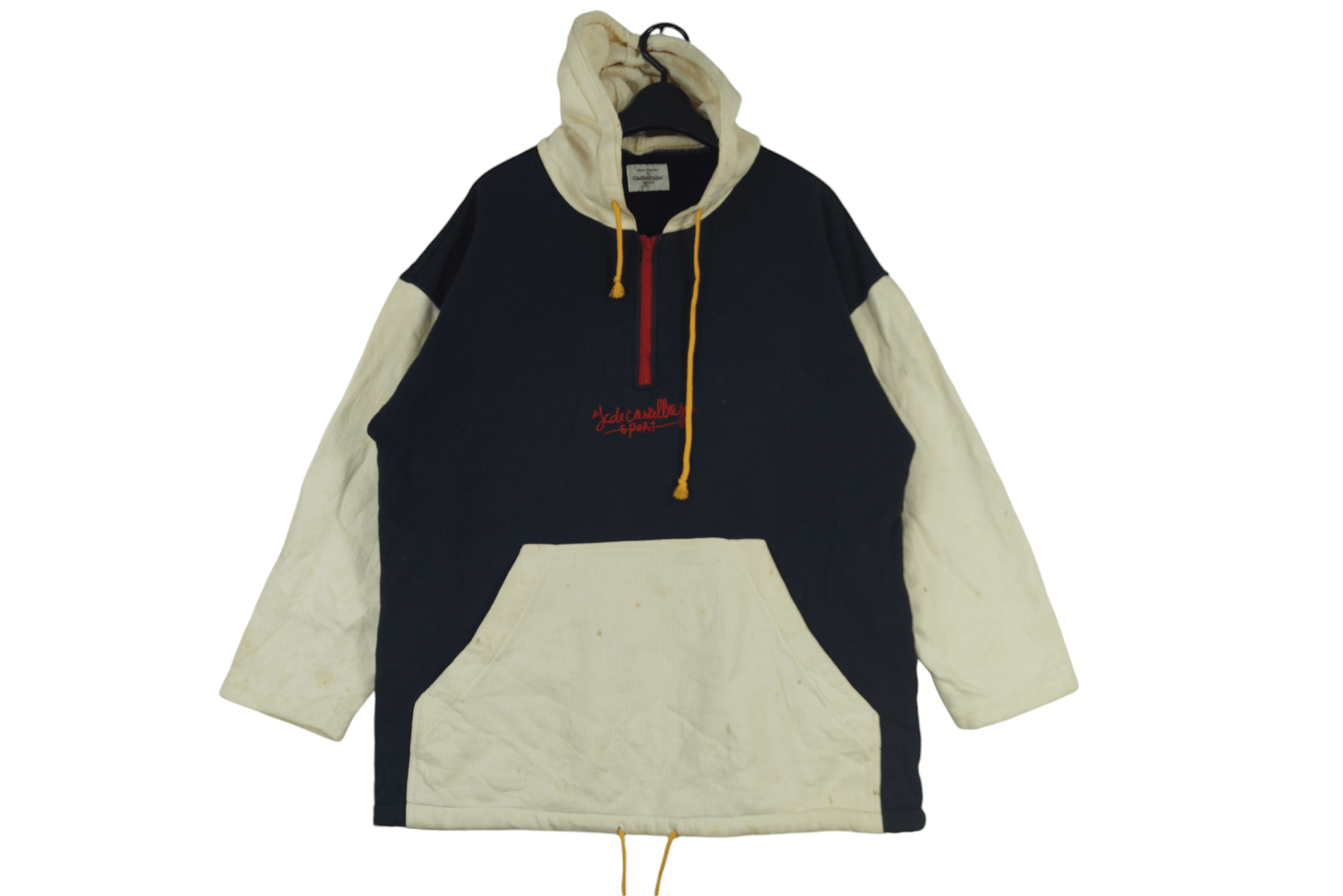 Vintage J C D Castelbajac Sweatshit Hoodie Half Zipper