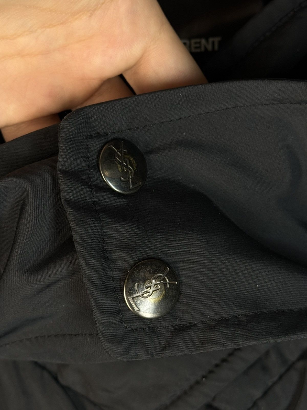 Yves Saint Laurent Winter Black YSL Jacket Parka Warm YSL Parka Size US XL / EU 56 / 4 - 3 Thumbnail