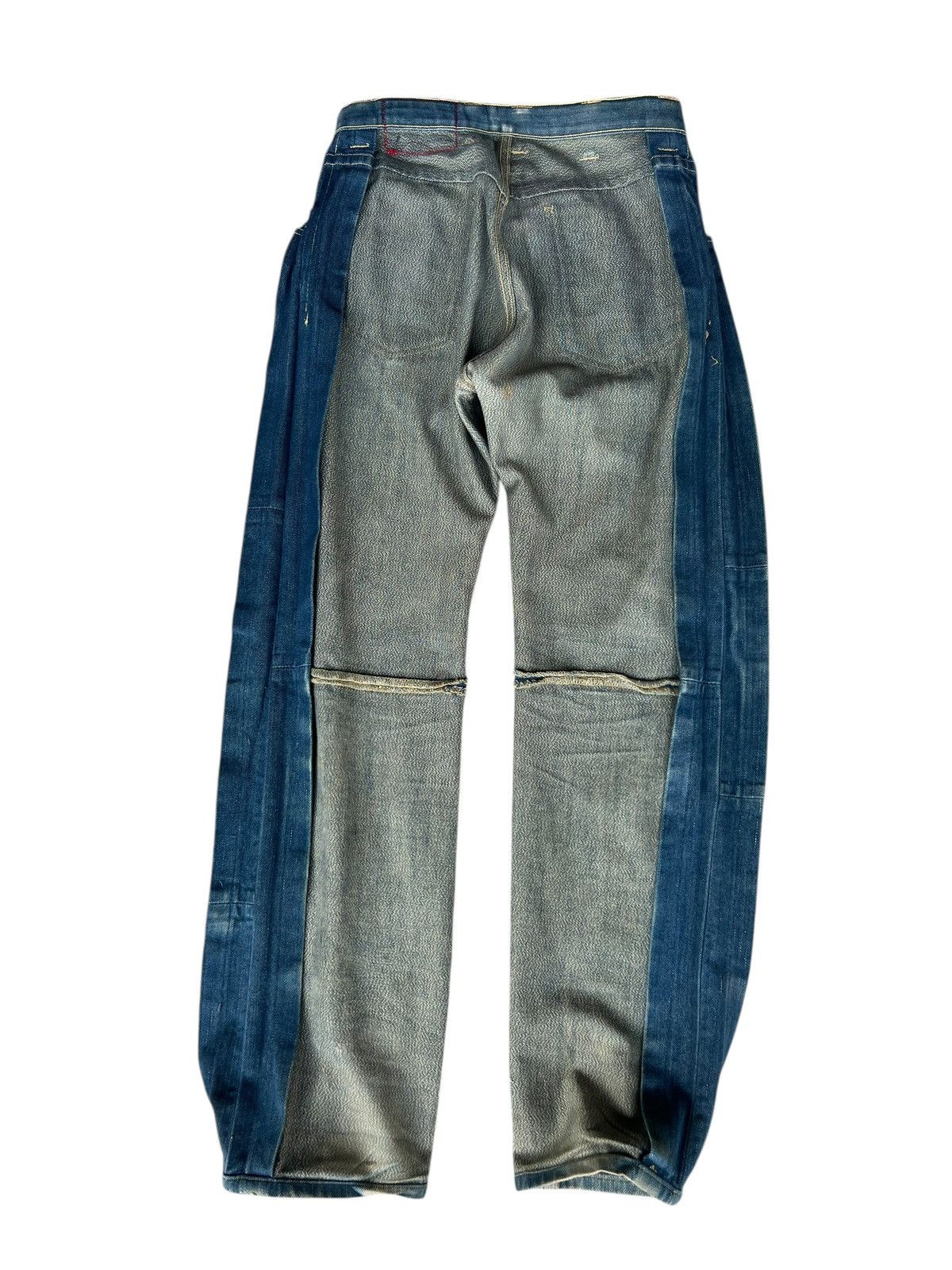 Levi's 2004 Levi’s Red Dirty Mud Stains Denim Patchwork Jeans Thick Size US 29 - 23 Thumbnail