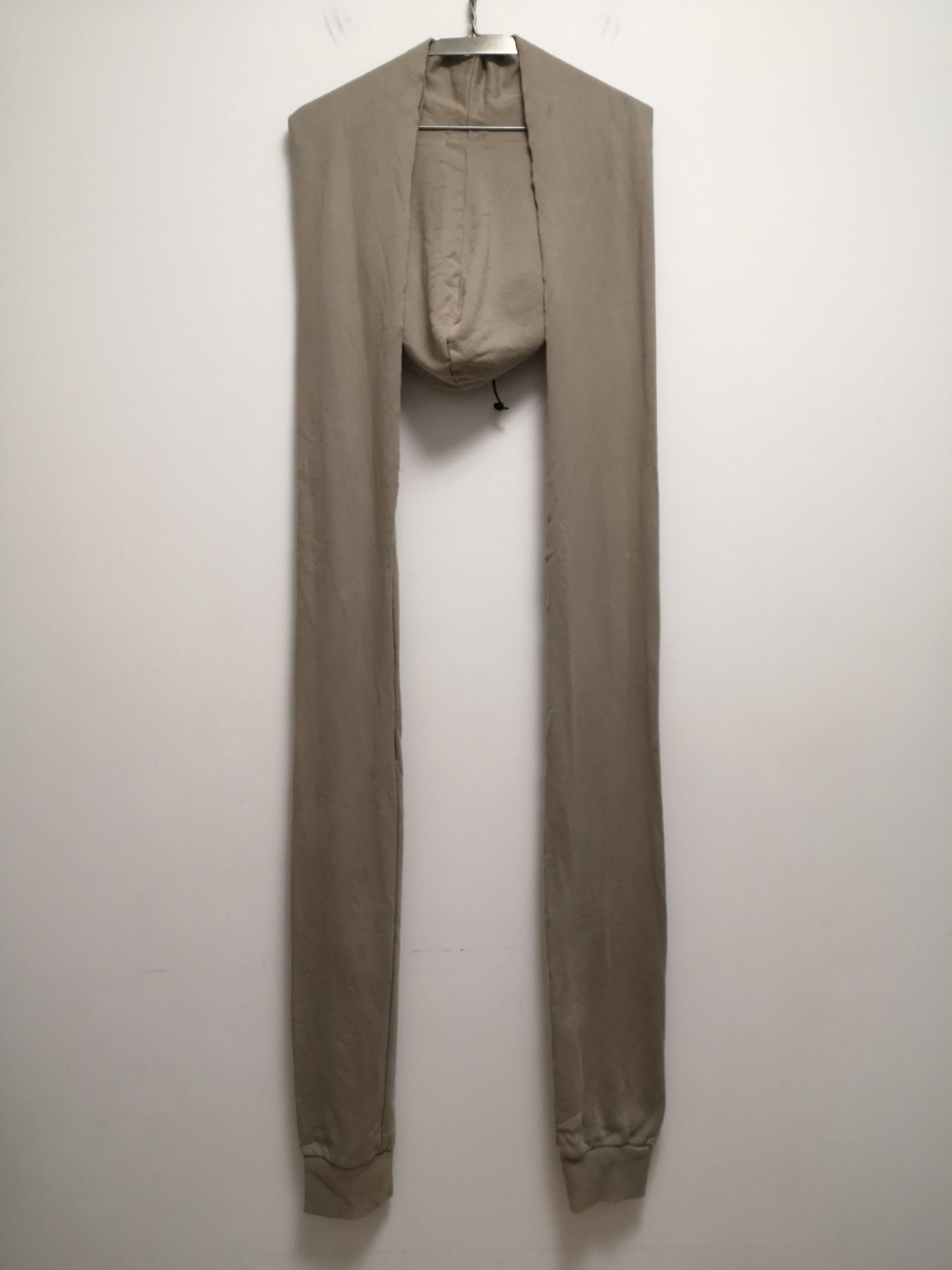 Attachment × Japanese Brand Dusty Sand Cotton Loop Back Swestshirt Hooded Sleeves Scarf Size ONE SIZE - 12 Thumbnail