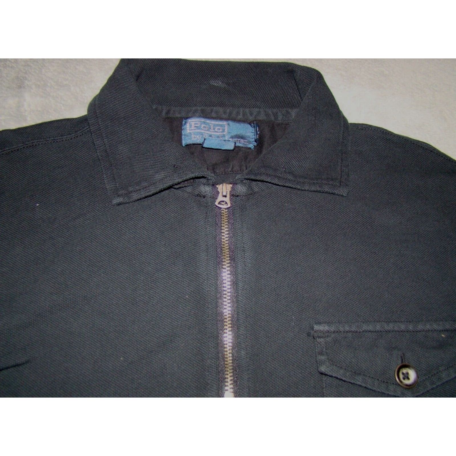 Polo Ralph Lauren VINTAGE Polo Ralph Lauren Shirt Mens M Black 1/4 Zip Long Sleeve Pocket Banded Size US M / EU 48-50 / 2 - 3 Thumbnail