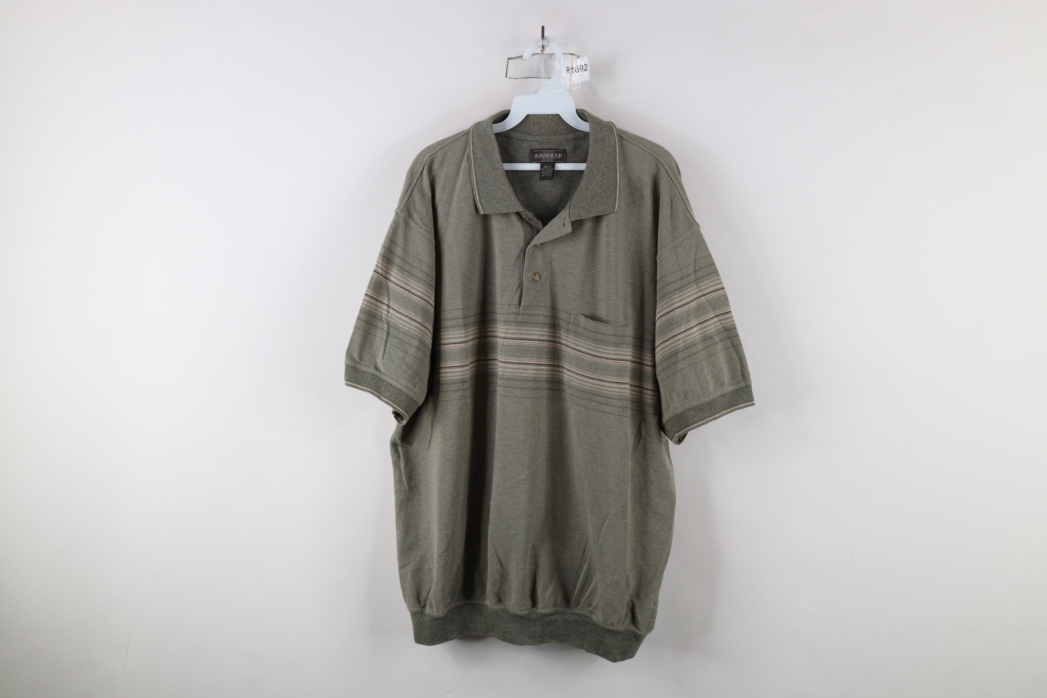 Vintage Vintage 90s Streetwear Collared Pullover Polo Shirt Green Size US XXL / EU 58 / 5 - 1 Thumbnail