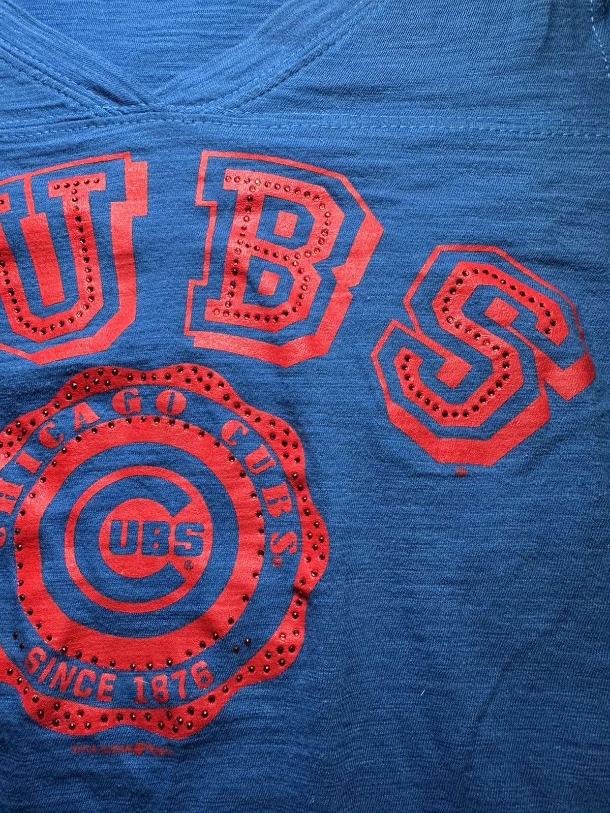 MLB Cubs Major Baseball League Blue Womens Long Sleeve shirt Size M / US 6-8 / IT 42-44 - 4 Thumbnail