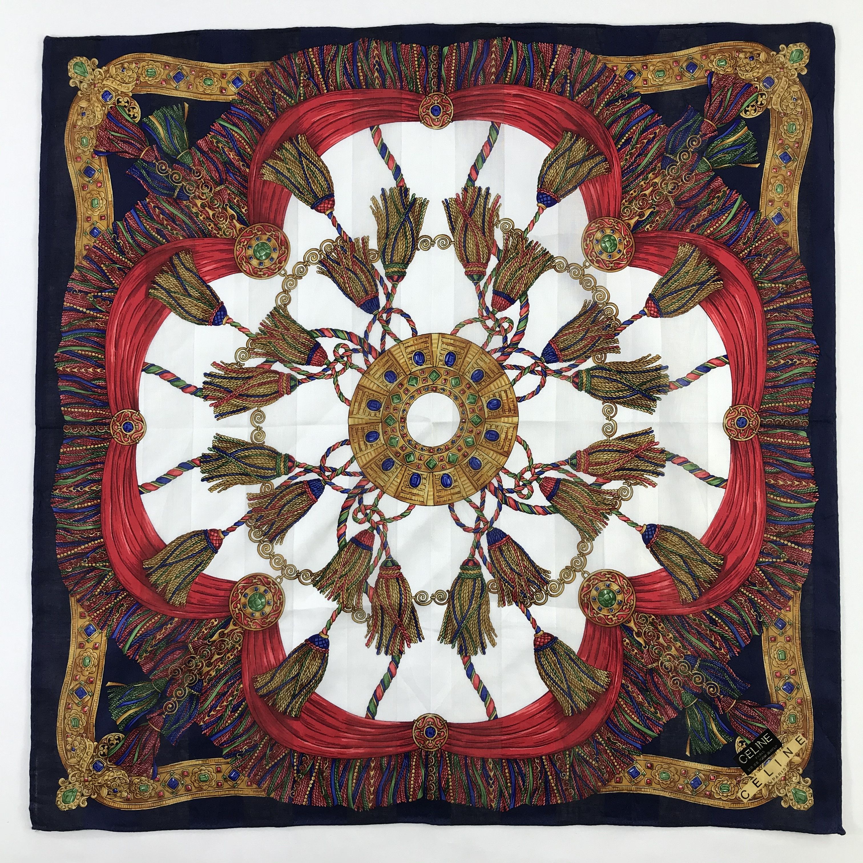 Celine × Vintage Celine Bandana / Handkerchief / Neckerchief - S572 Size ONE SIZE - 1 Thumbnail