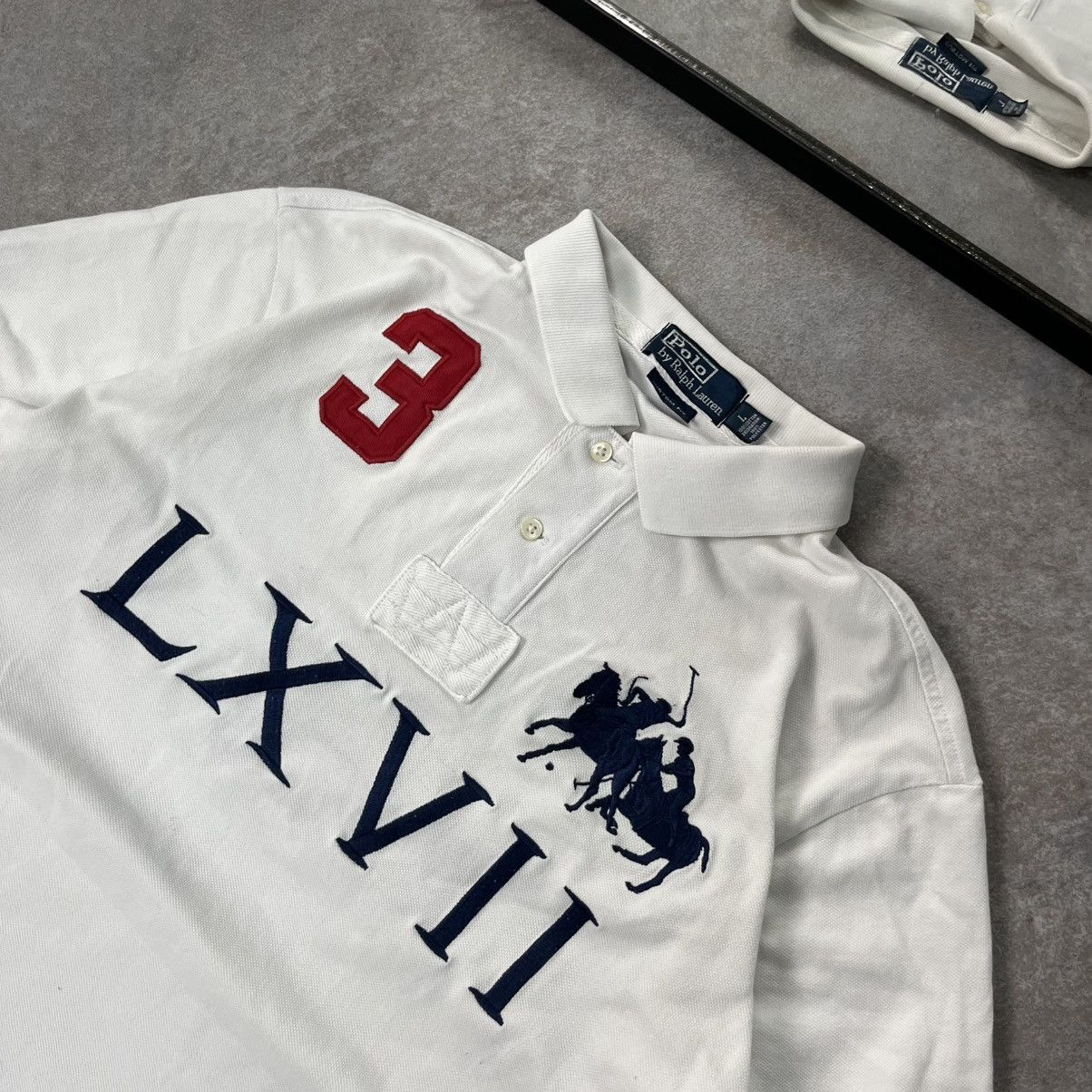 Polo Ralph Lauren Vintage Polo Ralph Lauren LXVII 3 Polo T Shirt Size US L / EU 52-54 / 3 - 2 Thumbnail