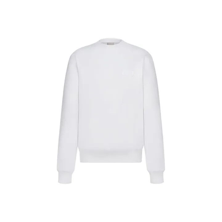 Dior Dior White CD Logo Embroidered Sweatshirt 0079 Size US L / EU 52-54 / 3 - 1 Thumbnail