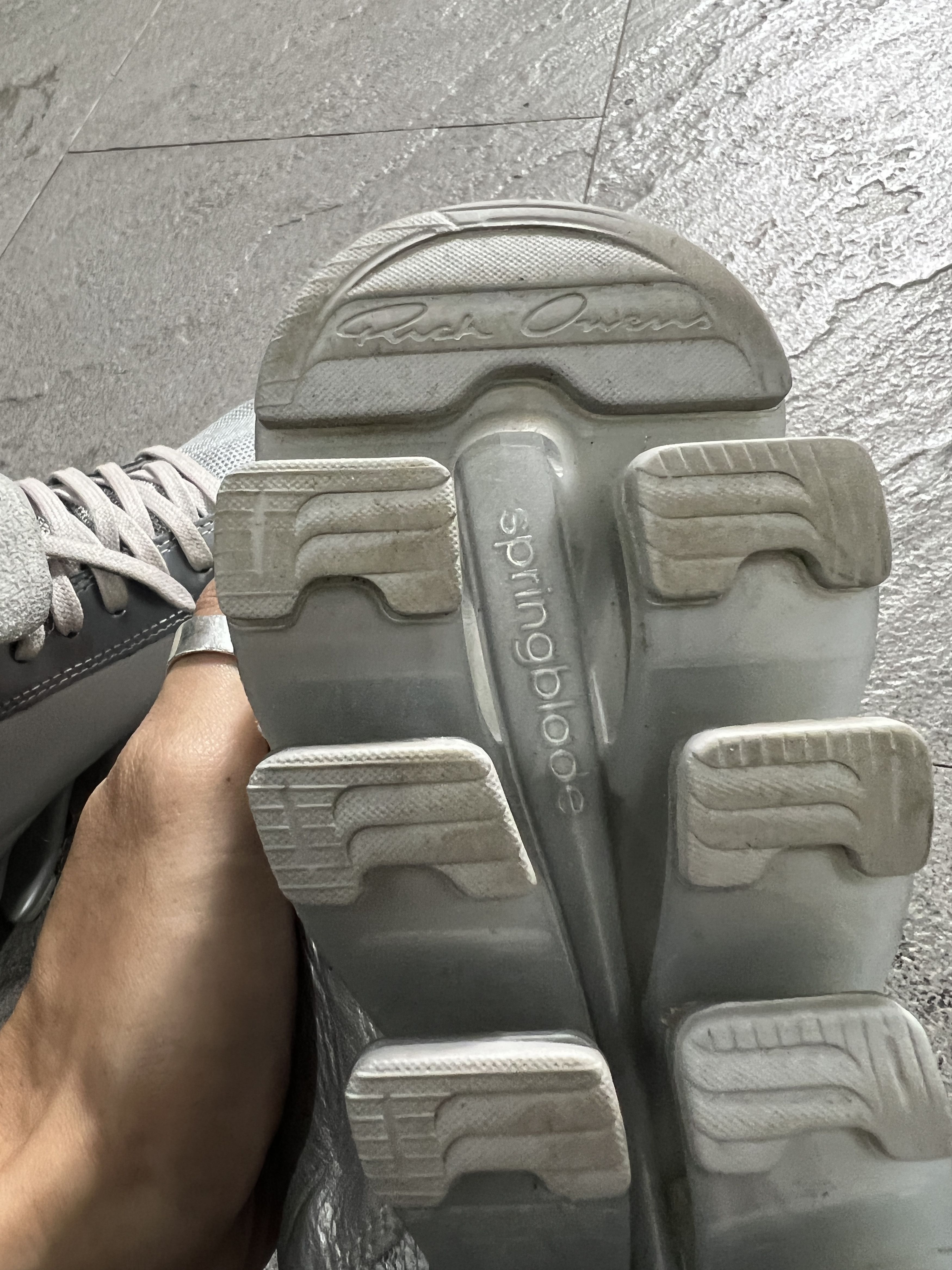 Adidas × Rick Owens Adidas x Rick Owens Springblade Low Grey US8 EU41.5 Size US 8 / EU 41 - 12 Thumbnail