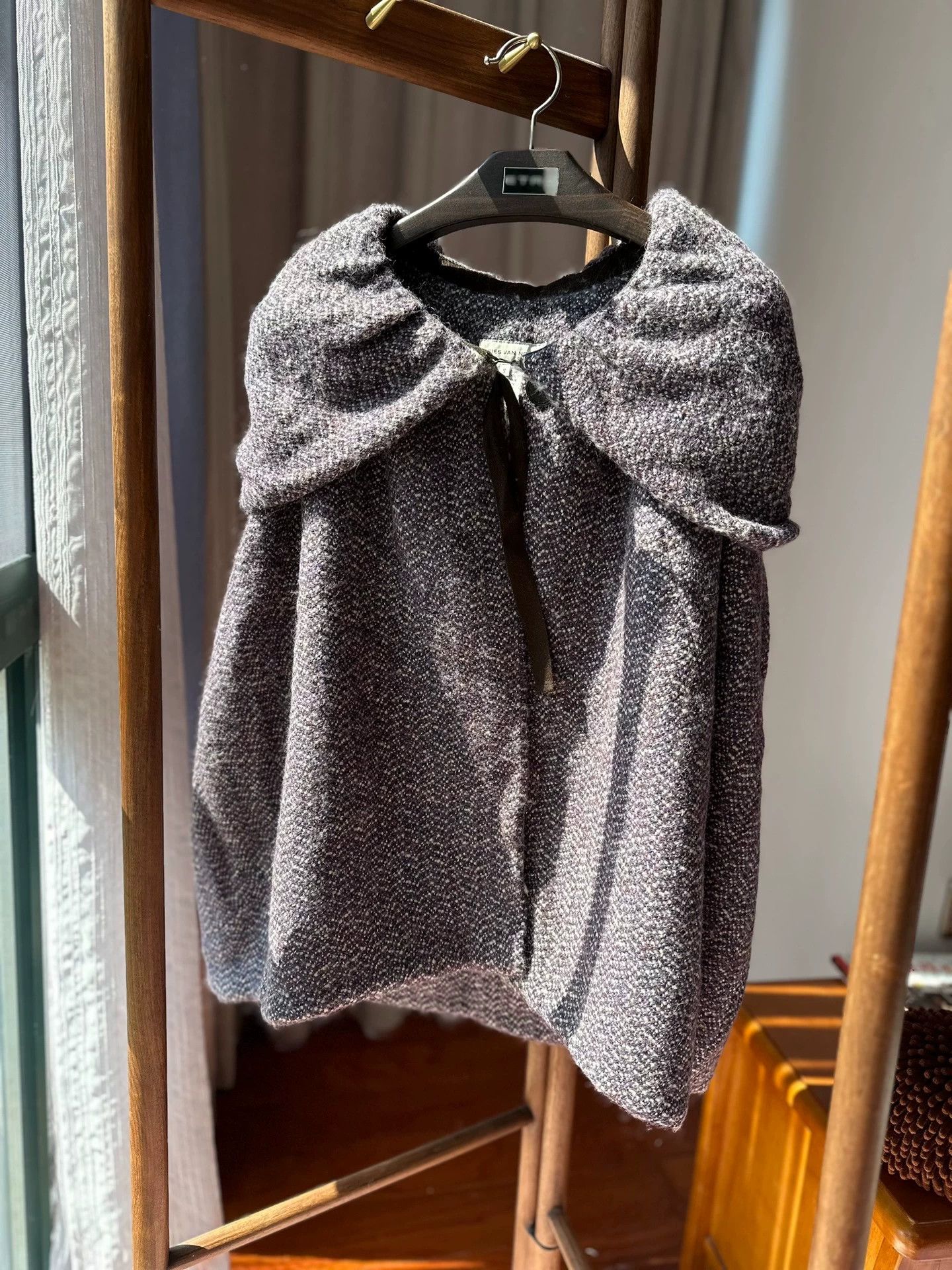 Dries Van Noten Dries Van Noten DVN Sleeveless Cape plum-brown Vintage S Size S / US 4 / IT 40 - 1 Thumbnail