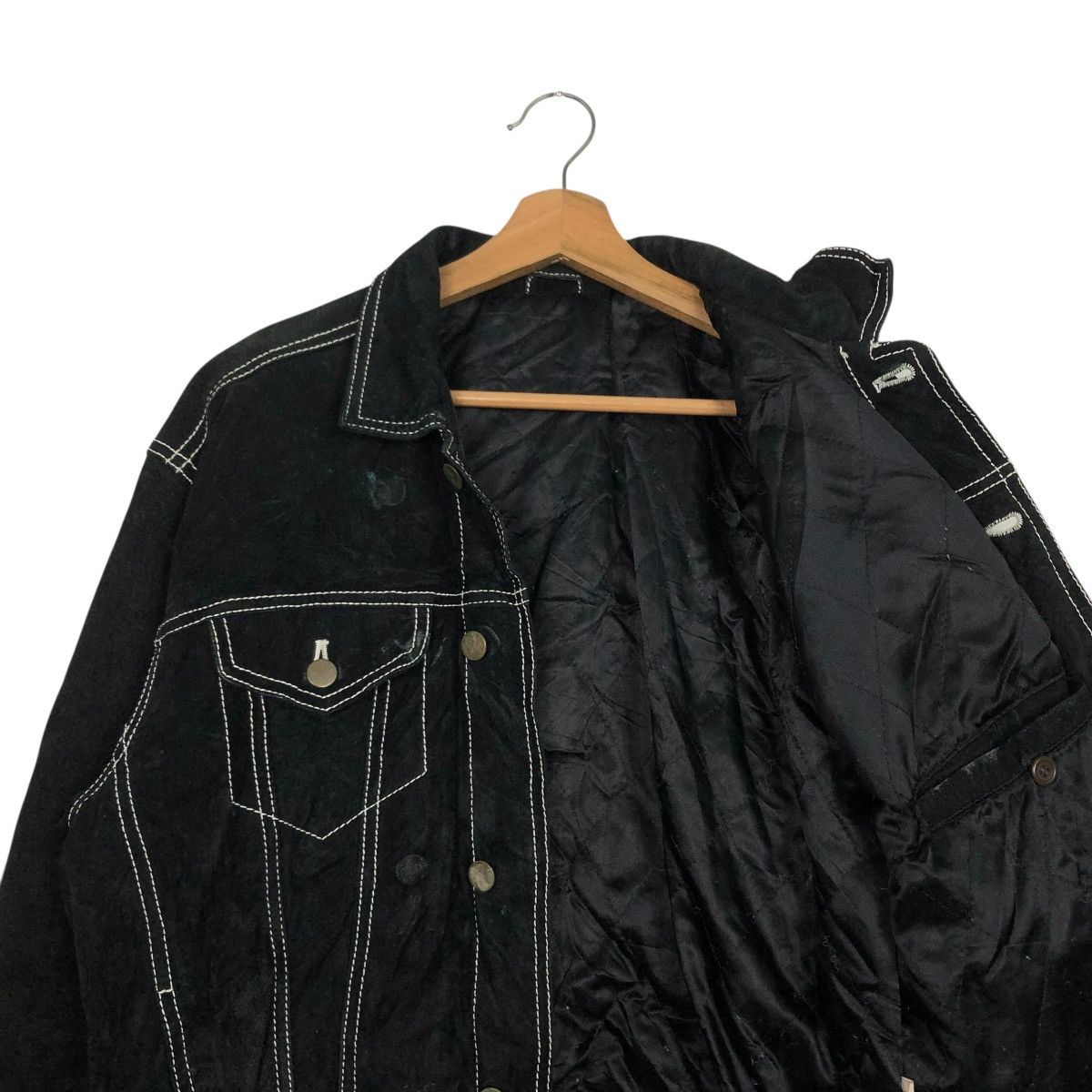 Japanese Brand 🔥VINTAGE TRUCKER BIKER LEATHER JACKET UNBRANDED ISSEY MIYAKE Size US M / EU 48-50 / 2 - 14 Thumbnail