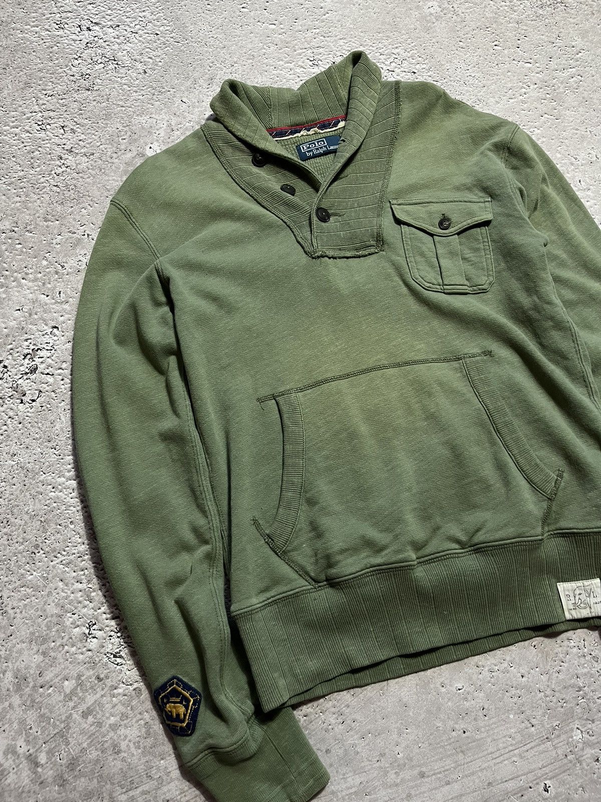 Polo Ralph Lauren × Vintage Vintage Polo by Ralph Lauren Military Cotton Sweater Size US S / EU 44-46 / 1 - 4 Thumbnail