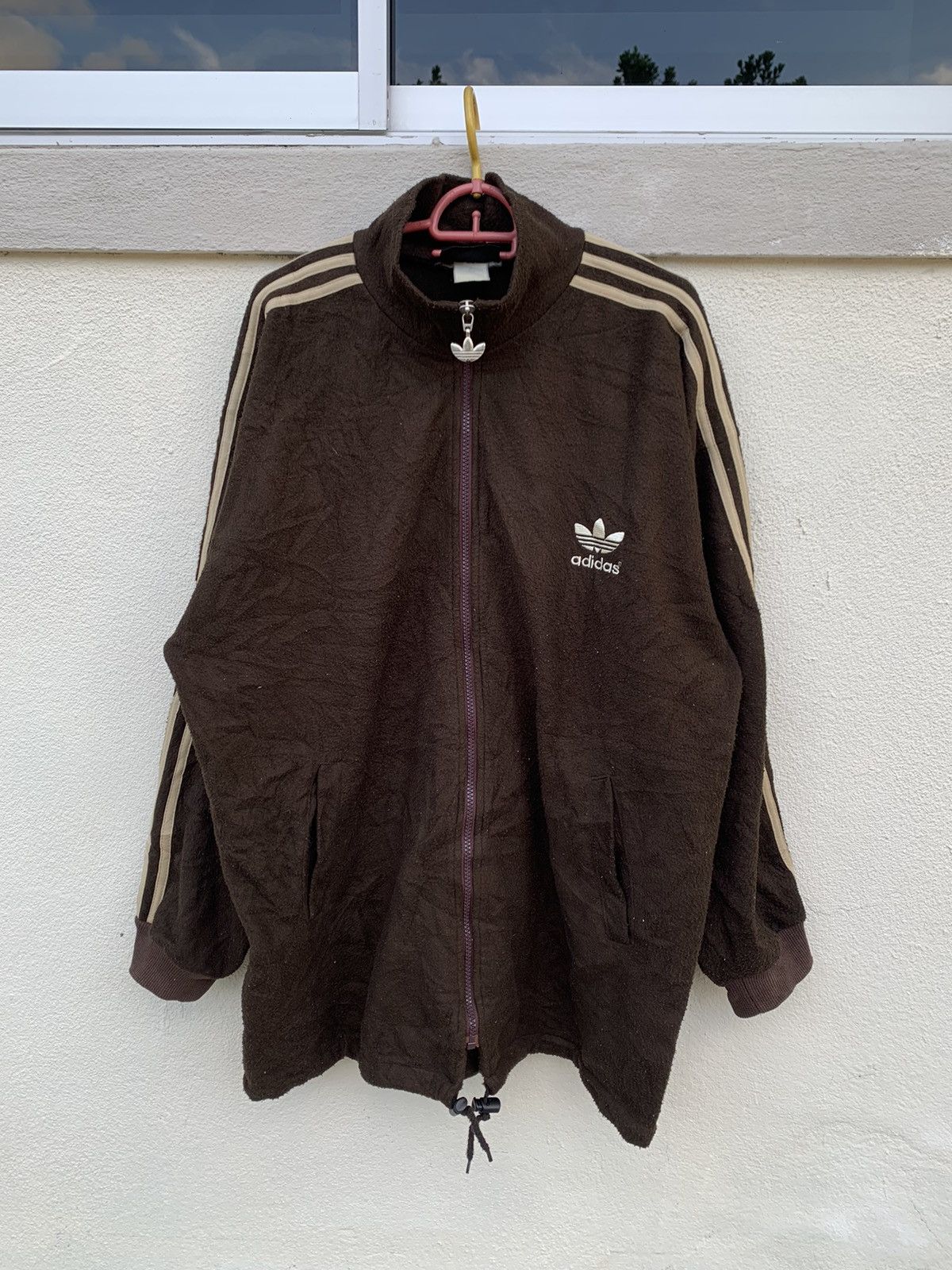 Adidas Adidas Big Logo Fleece Zipper Jacket Size US L / EU 52-54 / 3 - 2 Thumbnail