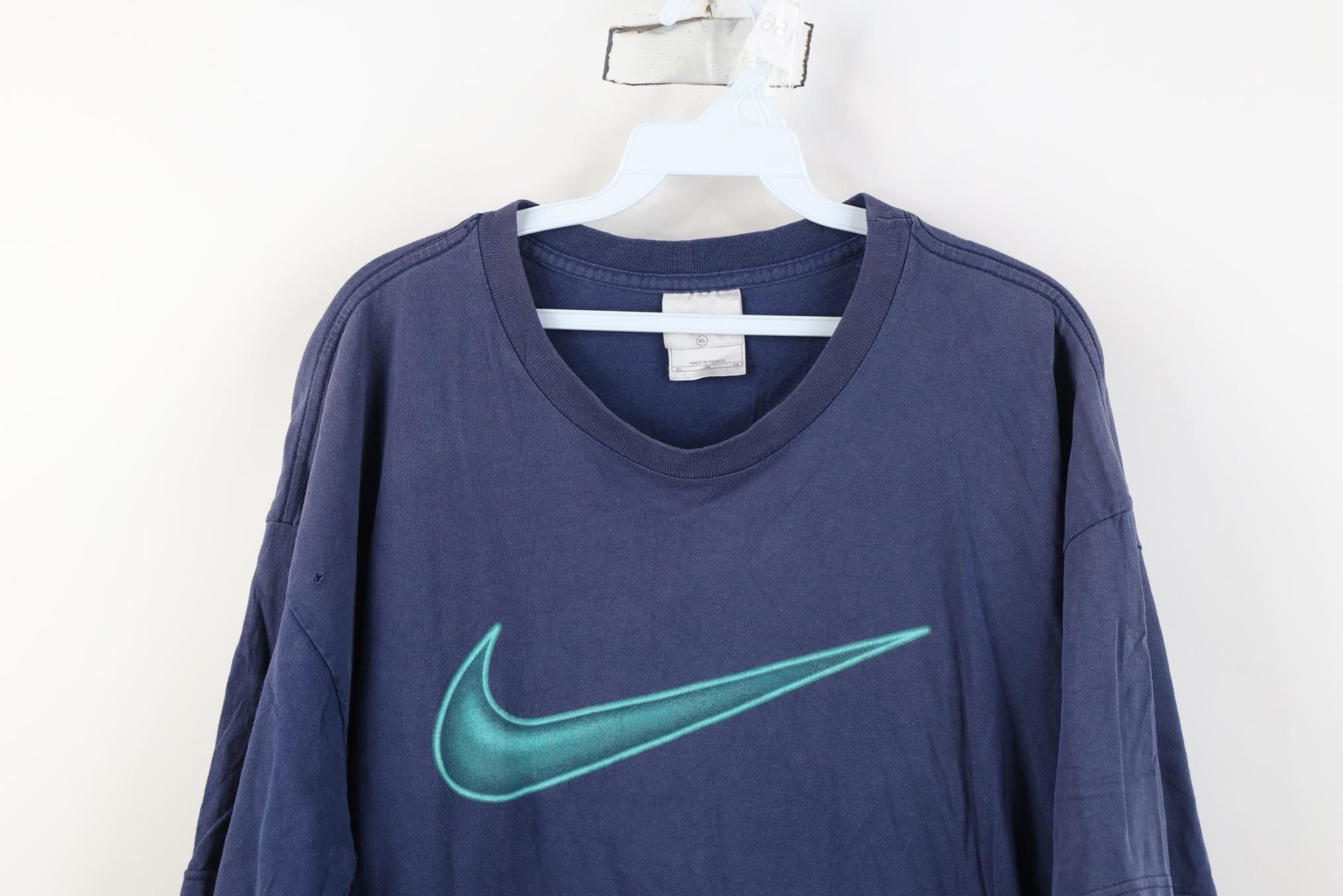 Nike Vintage Y2K Nike Travis Scott Center Big Swoosh T-Shirt Blue Size US XL / EU 56 / 4 - 2 Thumbnail