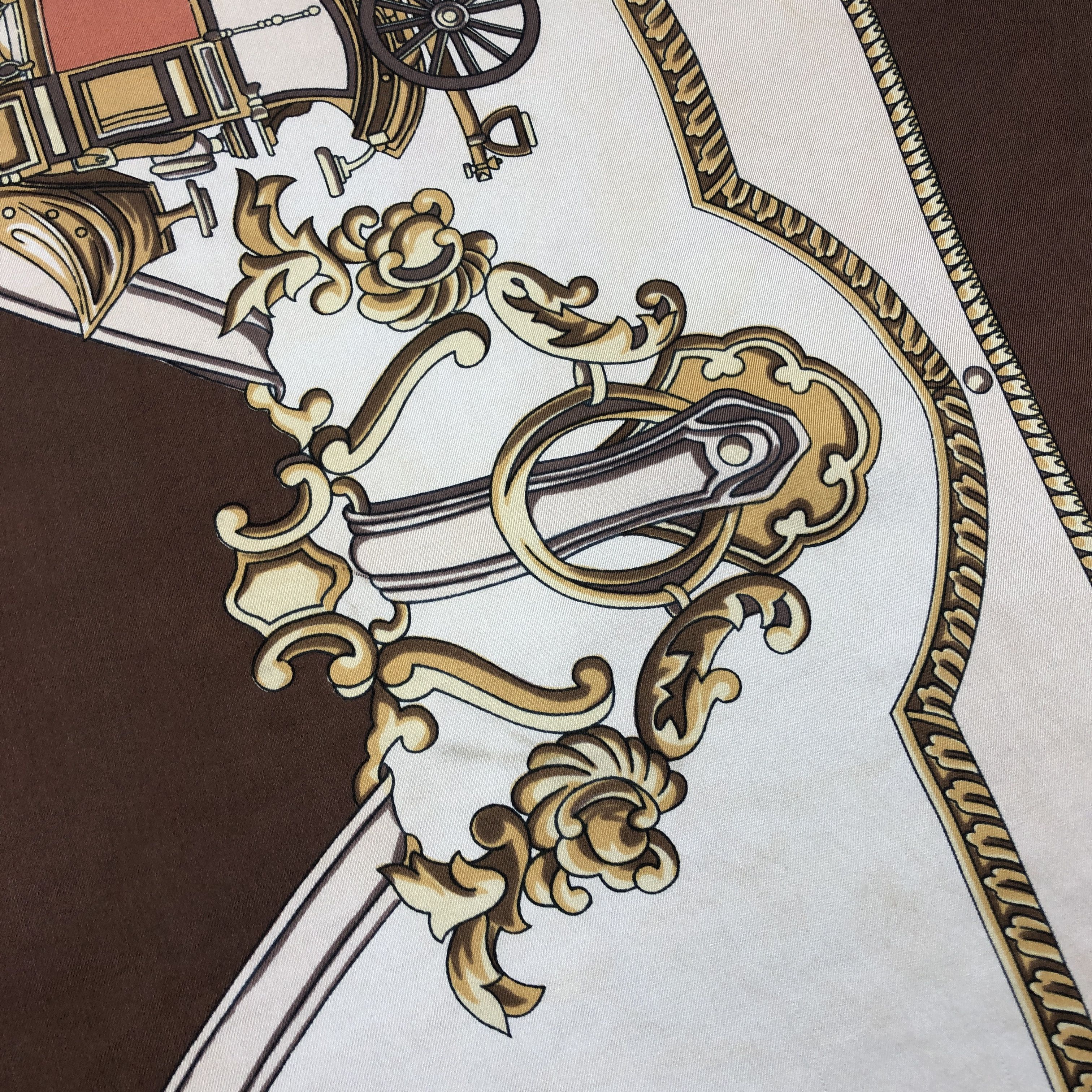 Other × Vintage Vintage 80s Carriage SILK Scarf Twill Stole Wraps Scarves Size ONE SIZE - 7 Thumbnail