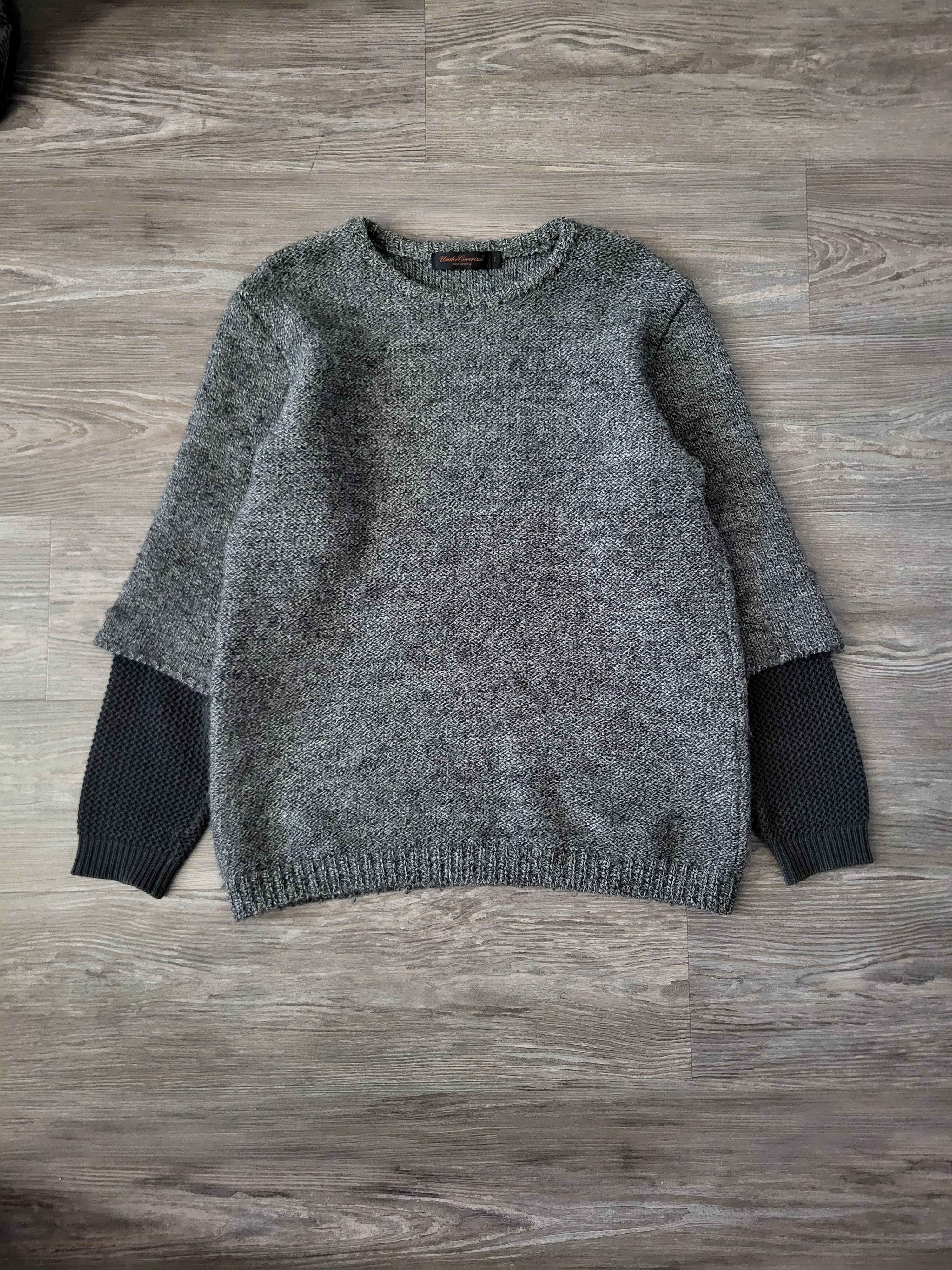 Undercover 'Paper Doll' Kurt Cobain Striped Furry Sweater | Grailed