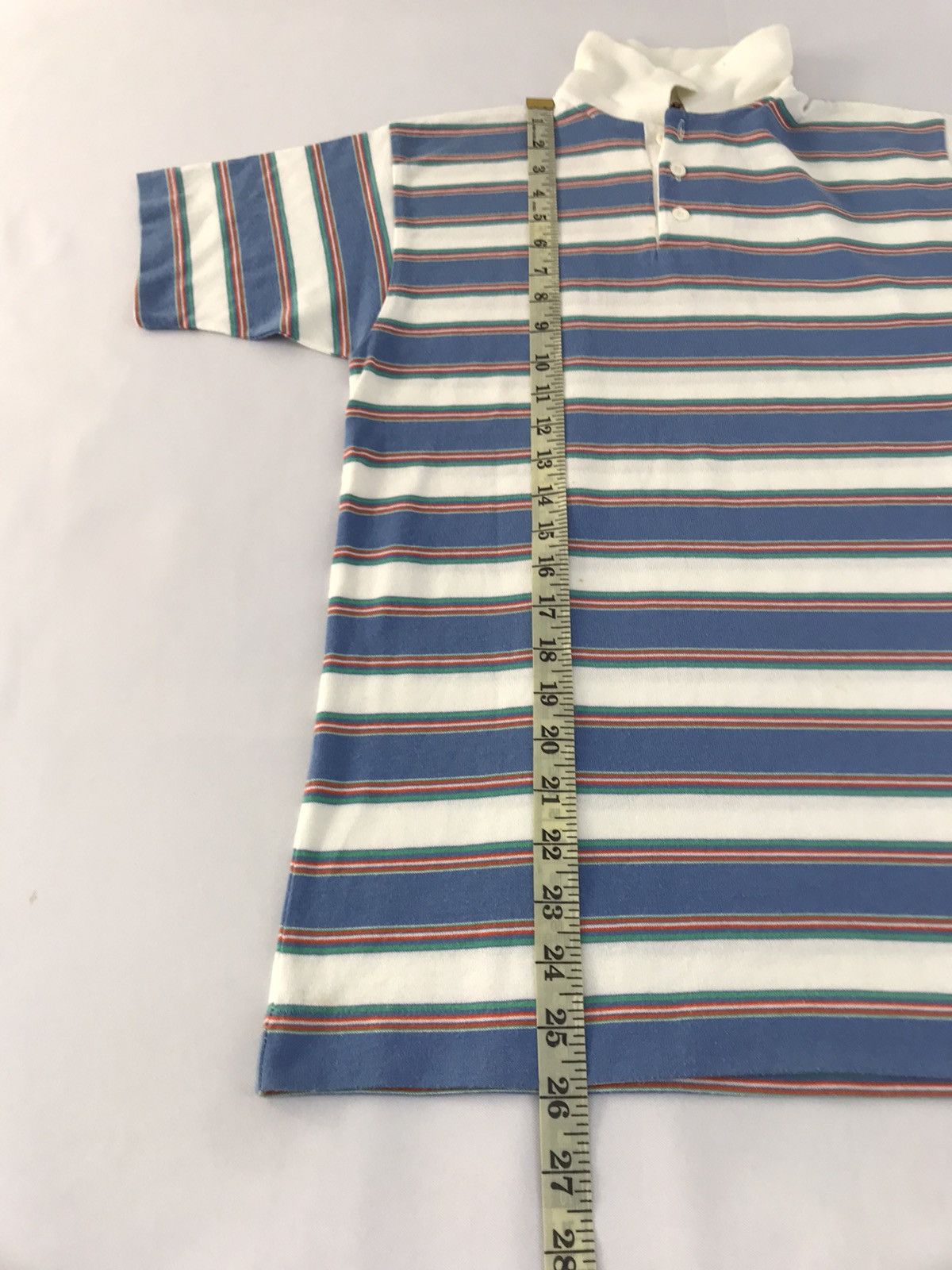 Japanese Brand Van Jac Striped Block Polo Tee T-shirt Unisex Wear Size US S / EU 44-46 / 1 - 10 Thumbnail