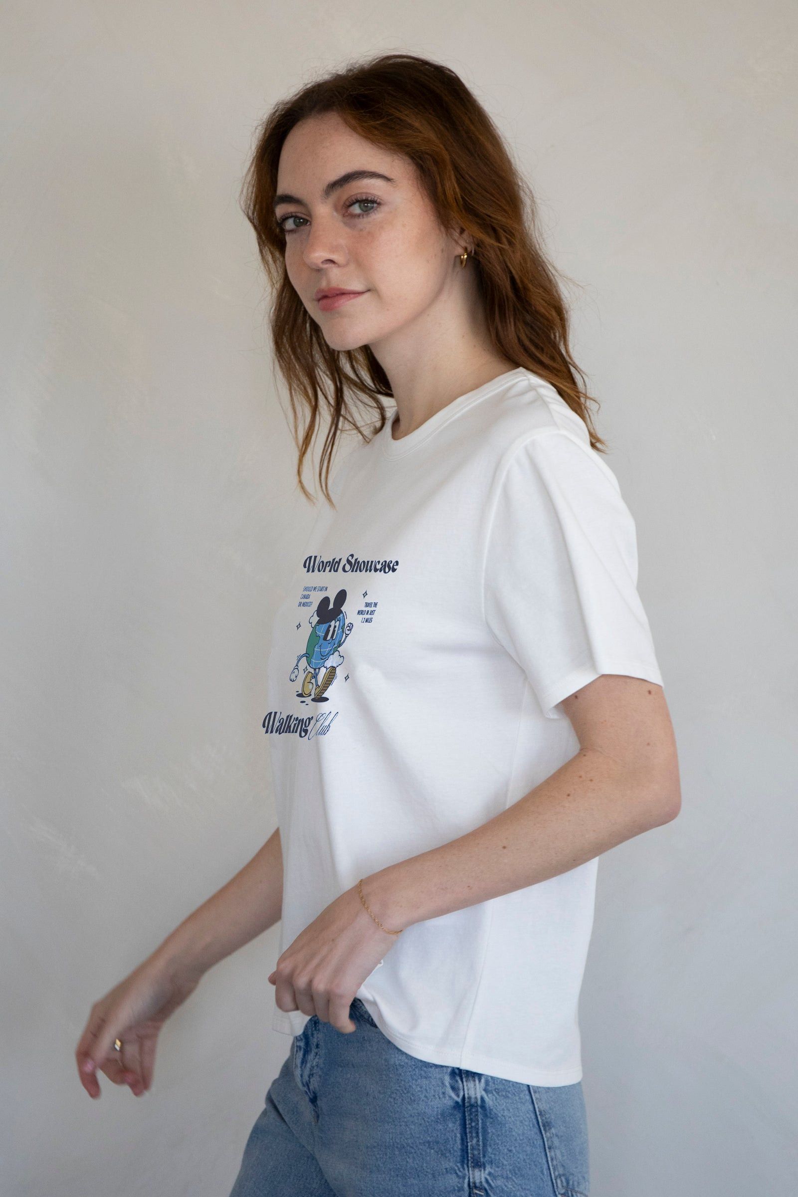 Designer × Vintage World Showcase Earth Tee – EPCOT-Inspired Walking T-Shirt Size M / US 6-8 / IT 42-44 - 3 Thumbnail