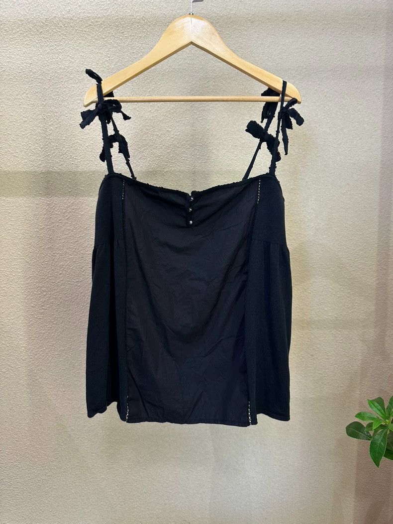 Chanel Black Bow Spliced Camisole - dmc