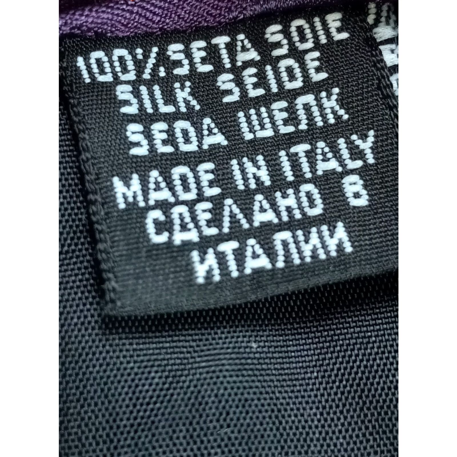 Hugo Boss HUGO BOSS Italy Men's 100% Silk Necktie Purple Red Stars Good Condition Size ONE SIZE - 5 Thumbnail