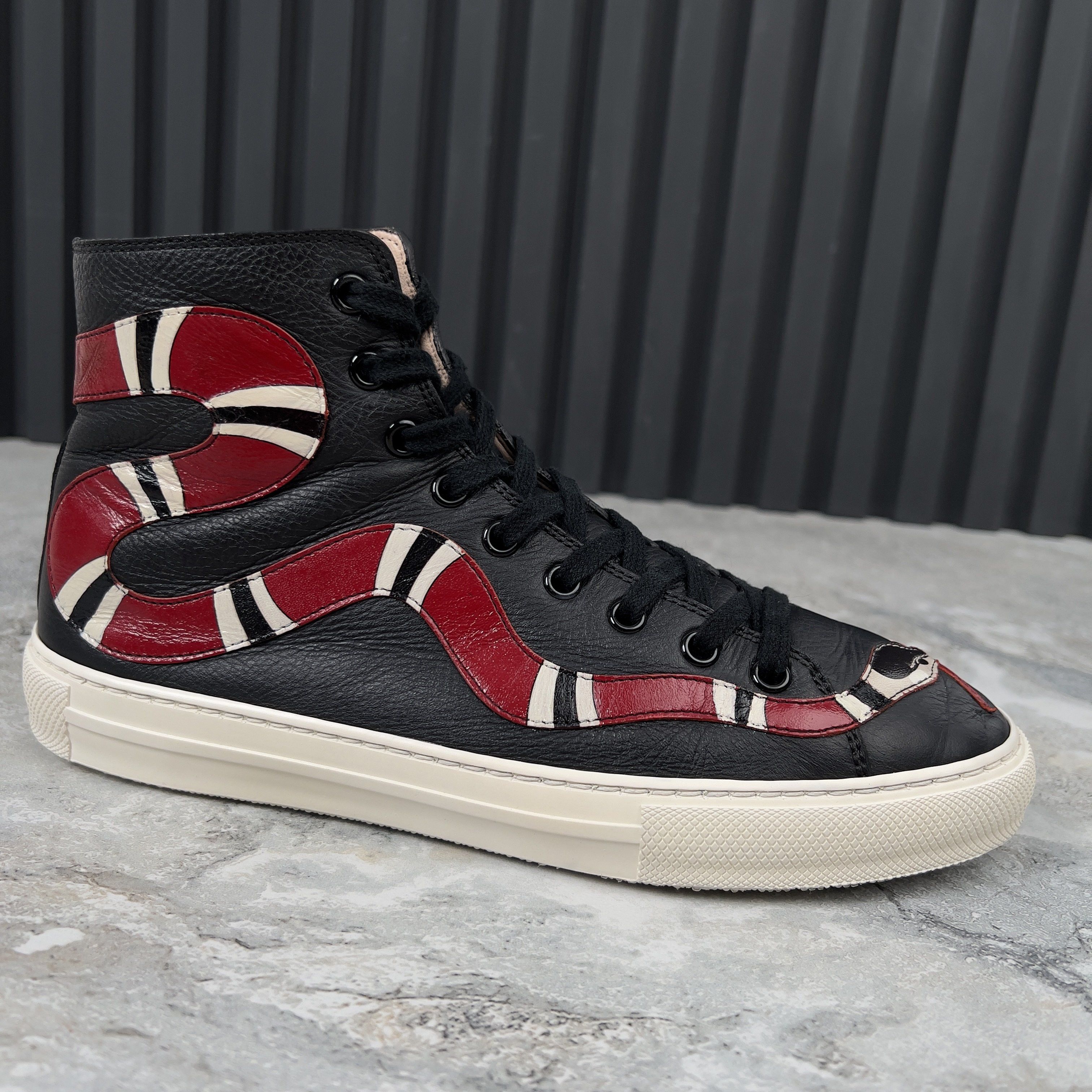 Gucci Gucci Major Snake High Top Sneakers Leather Size US 7 / IT 37 - 7 Thumbnail