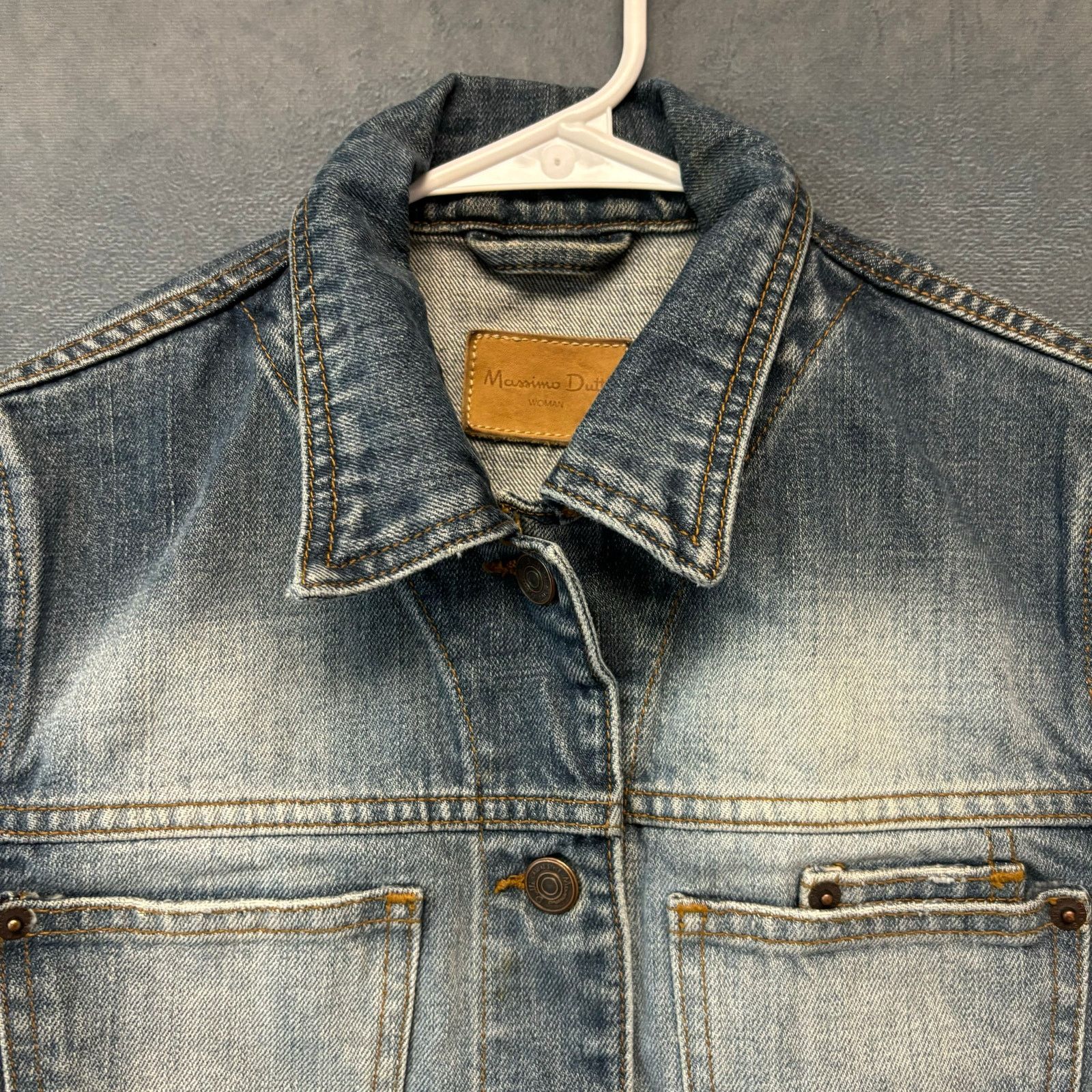 Massimo Dutti Massimo Dutti Denim Jacket Womens 40 Jean Y2K Trucker Jacket Size M / US 6-8 / IT 42-44 - 6 Thumbnail
