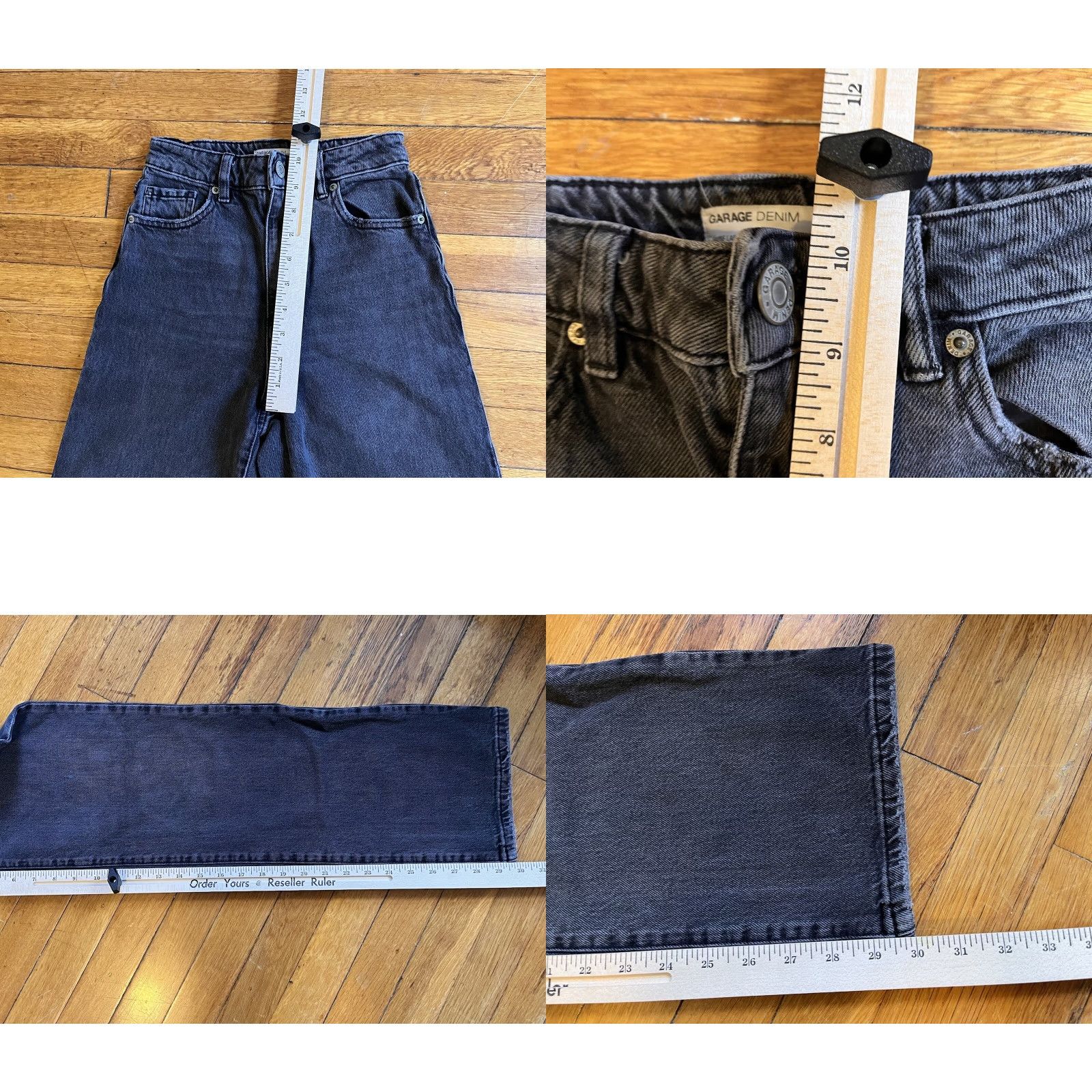 Garage Garage Denim Jeans Women's 00 Grey Wide Leg Distressed Size 24" / US 00 / IT 34 - 9 Thumbnail