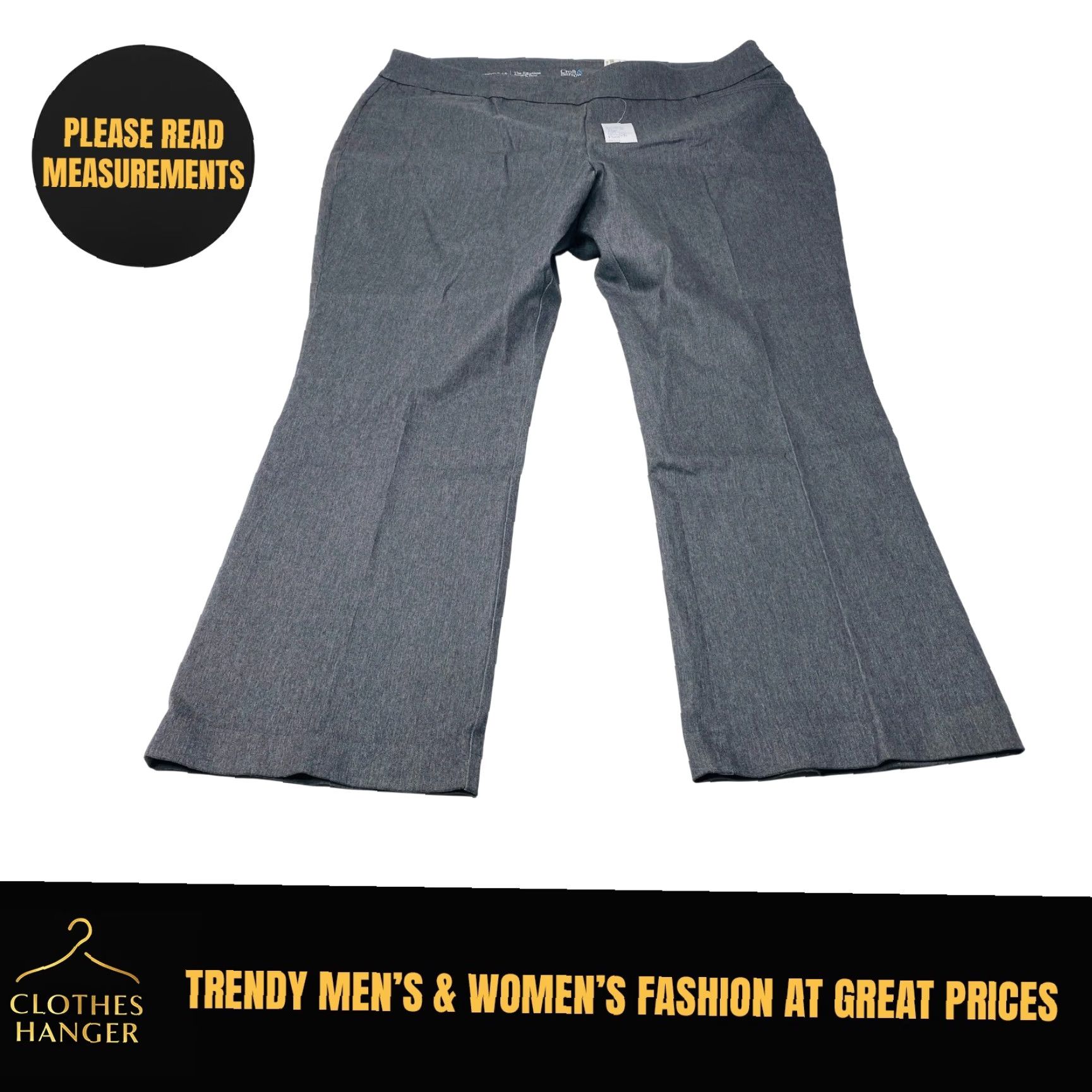 Croft & Barrow NWT Croft & Barrow Effortless Stretch Pants Womens 24W Gray Regular Slimming NEW Size 42" / US 20 - 2 Thumbnail