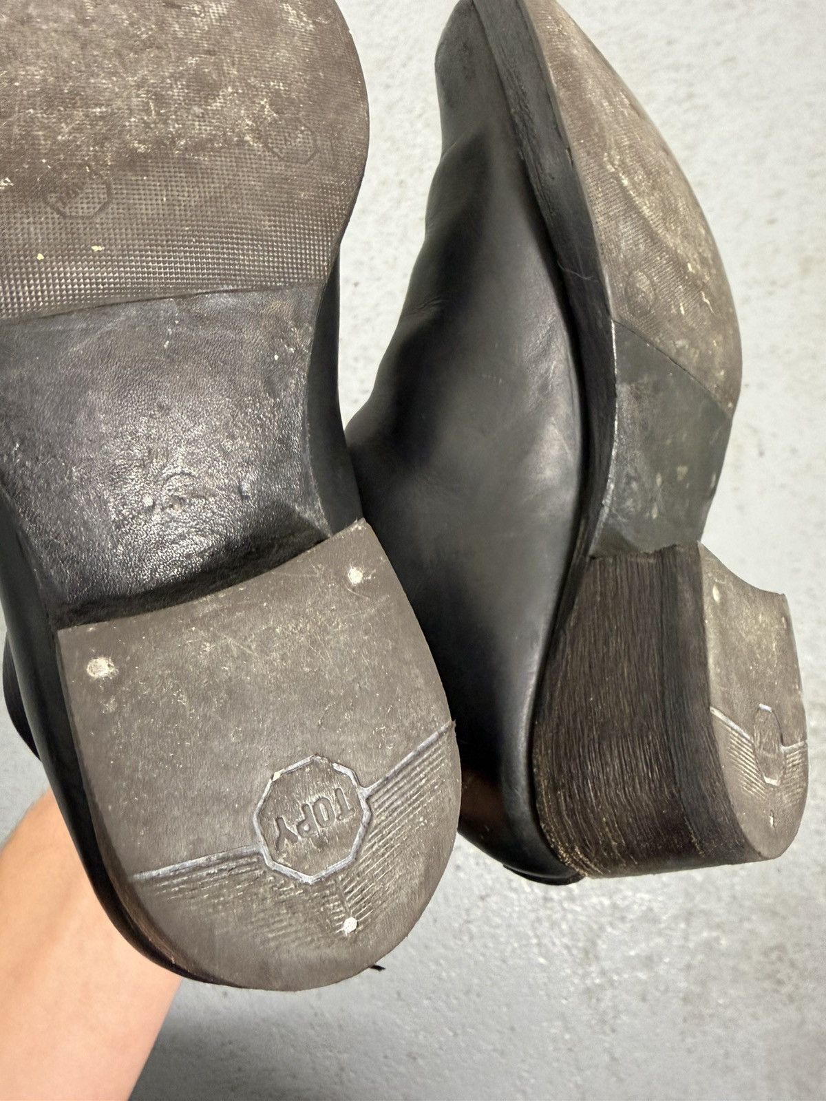 Ma+ M.A+Back Zipped Short Extra Horse Leather Boots Size US 7 / IT 37 - 15 Thumbnail