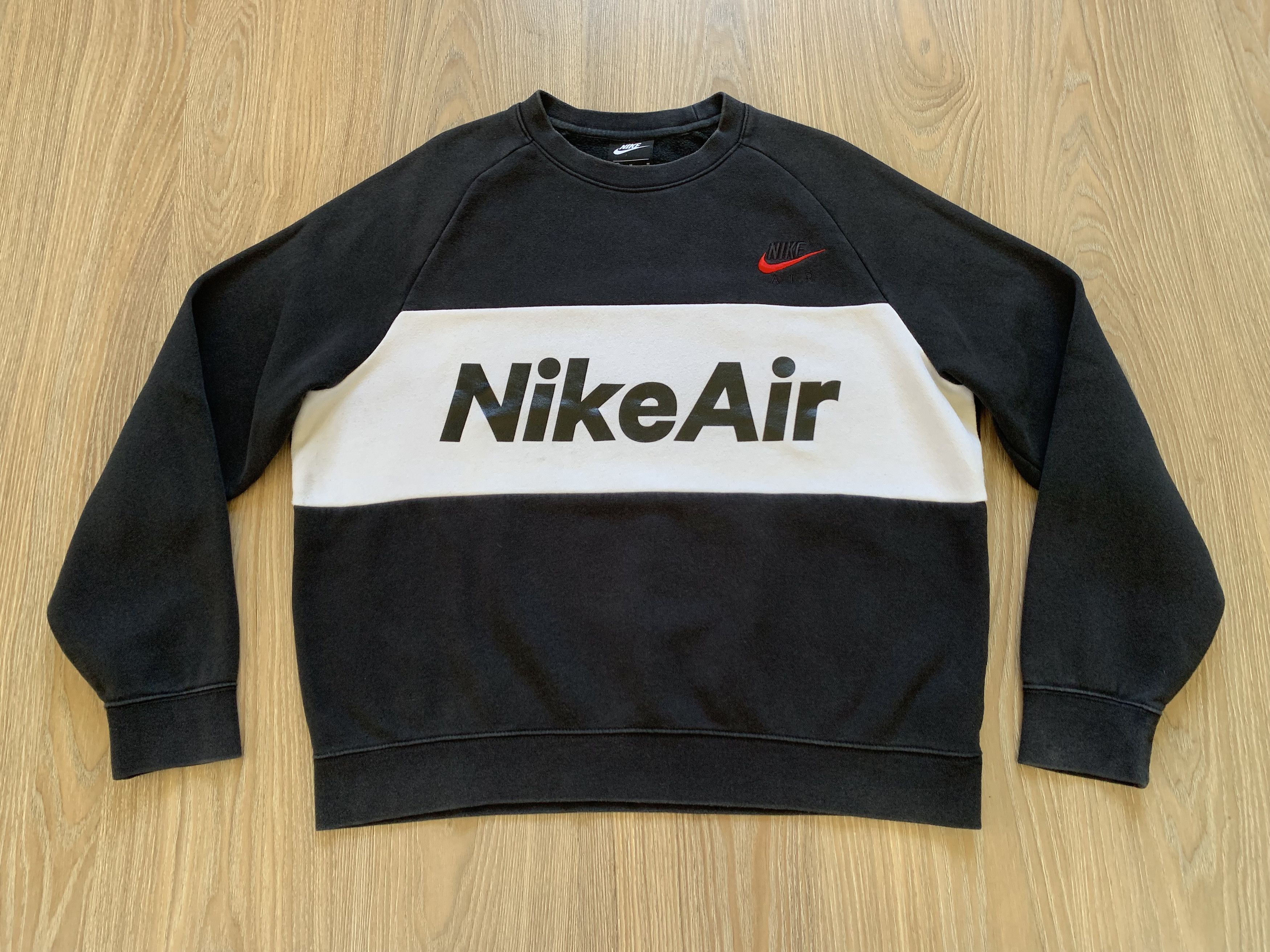 Nike Nike Air Black Cotton Sweatshirt Size US M / EU 48-50 / 2 - 2 Thumbnail
