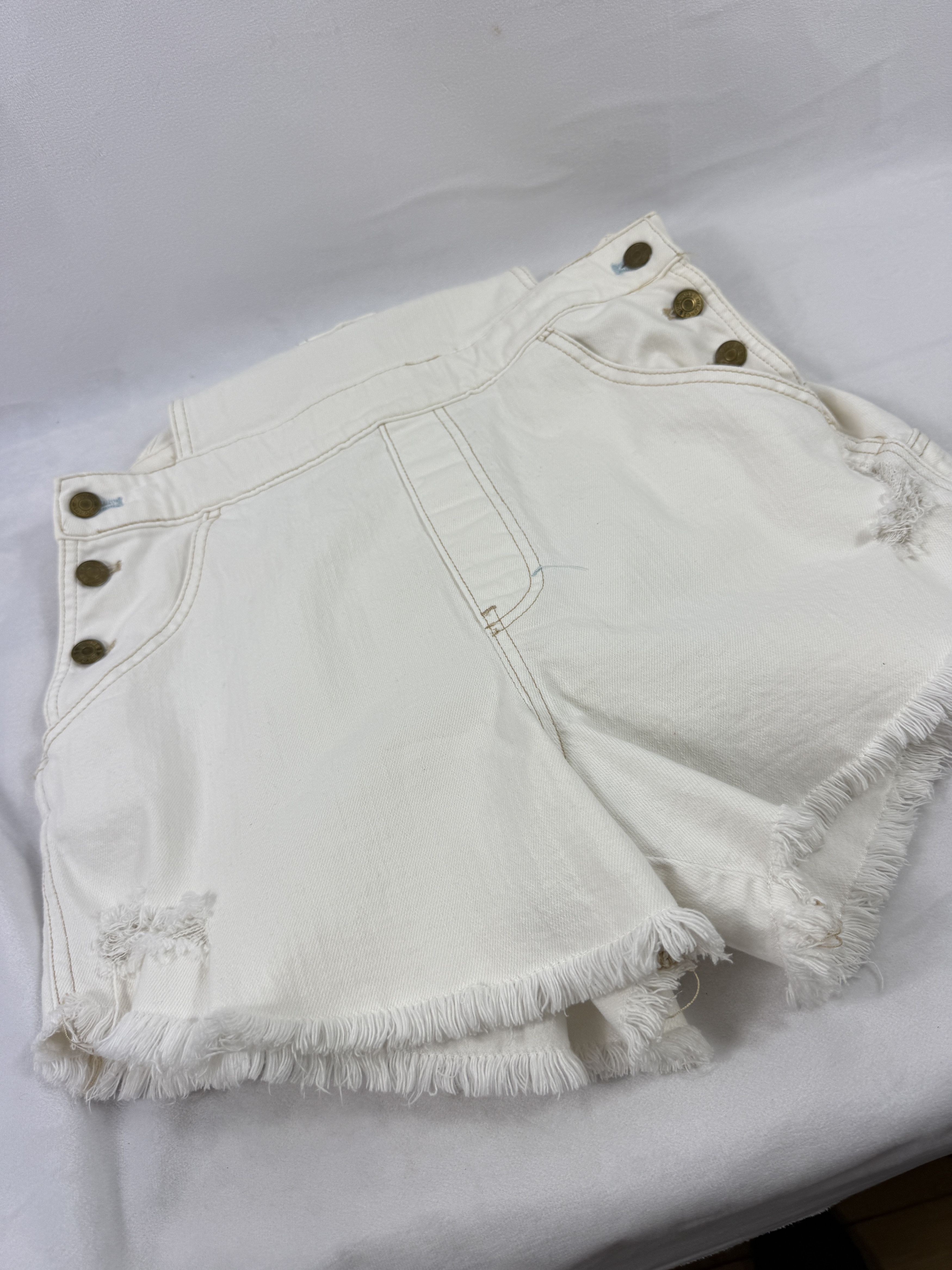 Anthropologie Anthropologie Pilcro Cutoff Bib Shorts Size 29" - 4 Thumbnail