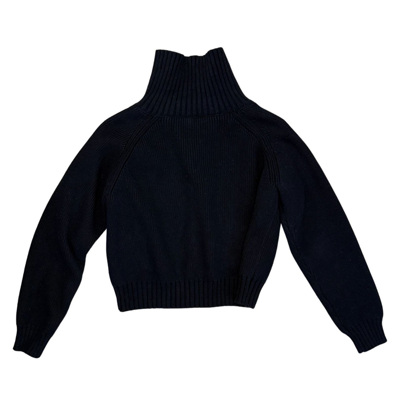 Venroy VENROY Funnel Neck Knit Zip Cardigan Black Pocket EUC $180 S Size S / US 4 / IT 40 - 3 Thumbnail