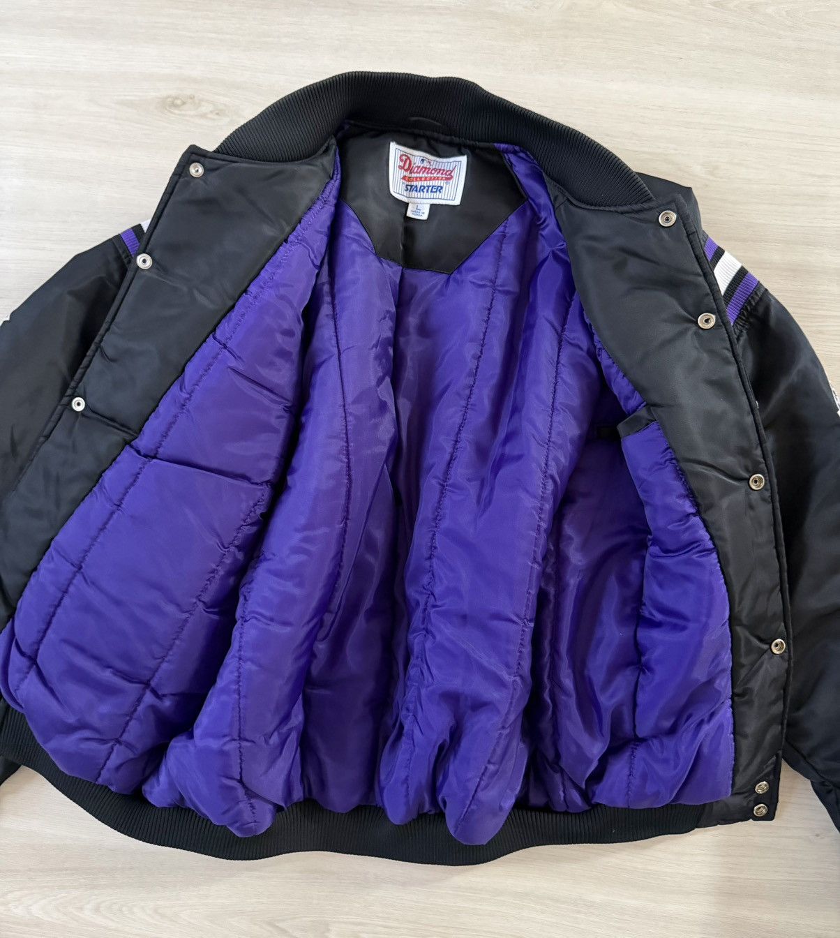 Starter VTG Colorado Rockies Starter Diamond Coll Sz L Purple Lining Size US L / EU 52-54 / 3 - 6 Thumbnail