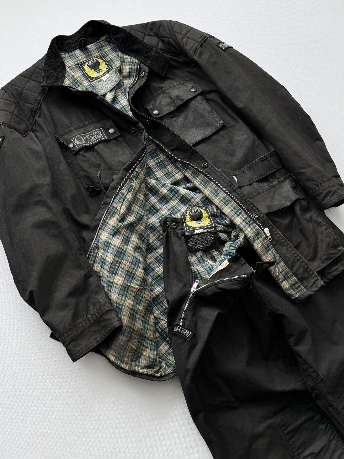 Belstaff Vintage 1990s Belstaff 'Driza-Bone' Trialmaster Waxed Suit Size US L / EU 52-54 / 3 - 5 Thumbnail