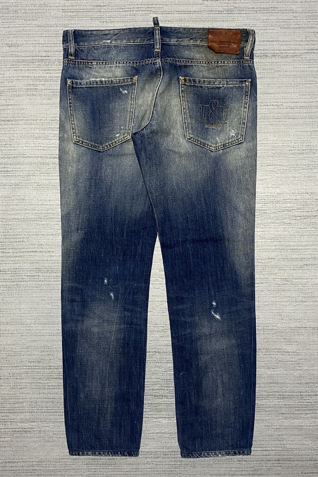Dsquared2 Dsquared2 Dean, Dan & Co. Distressed Patchwork Straight Denim Size US 34 / EU 50 - 2 Thumbnail