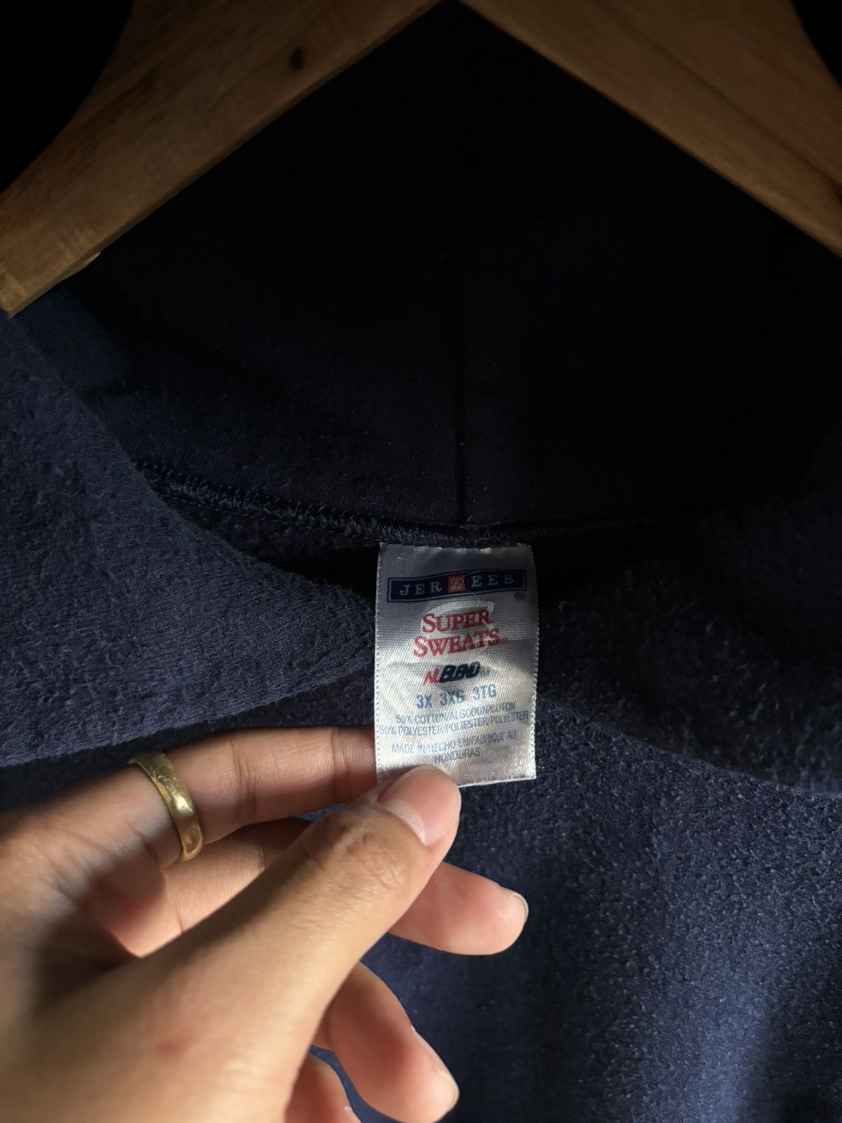 Vintage 3XL Heavy Weight UtZ Jerzees Hoodie Navy Size US XXL / EU 58 / 5 - 7 Thumbnail