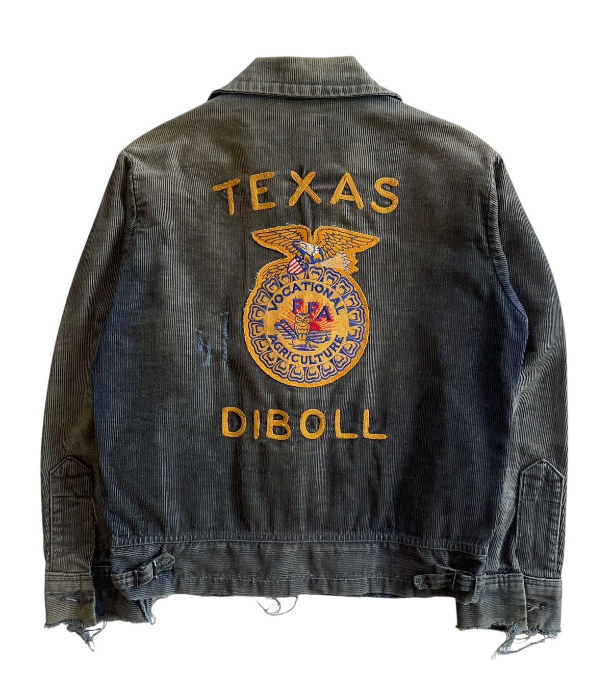 Vintage 70s FFA Texas Diboll Distressed Faded Jacket Size US S / EU 44-46 / 1 - 2 Thumbnail