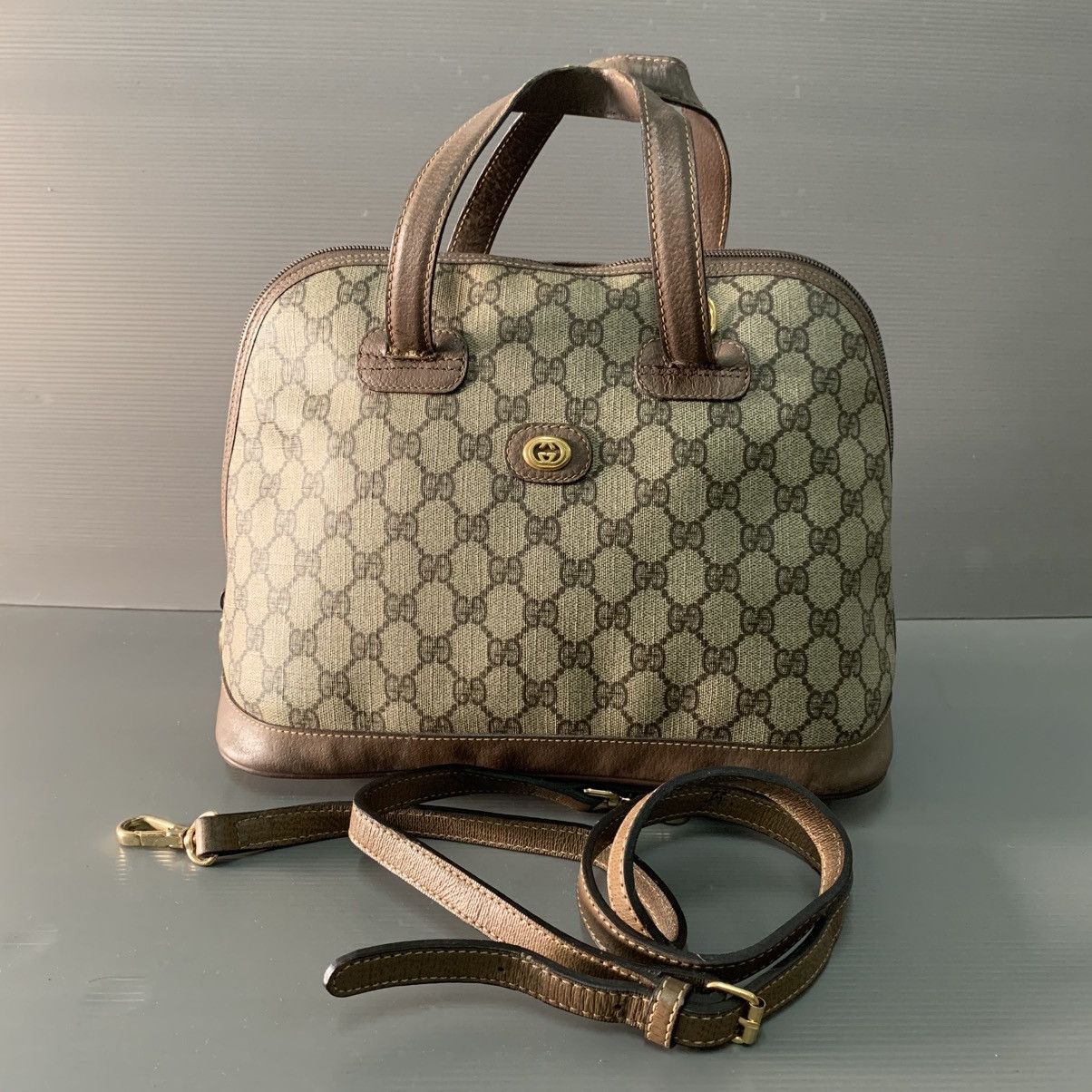 Gucci Gucci Monogram Vintage Alma Bag Size ONE SIZE - 14 Thumbnail