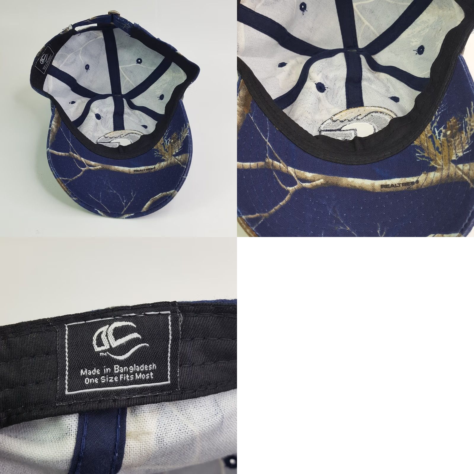 Realtree VINTAGE OC Blue Realtree Camo Sports Logo Snapback Adjustable Hat Baseball Cap Camouflage Hat Mens Camouflage Size ONE SIZE - 8 Thumbnail