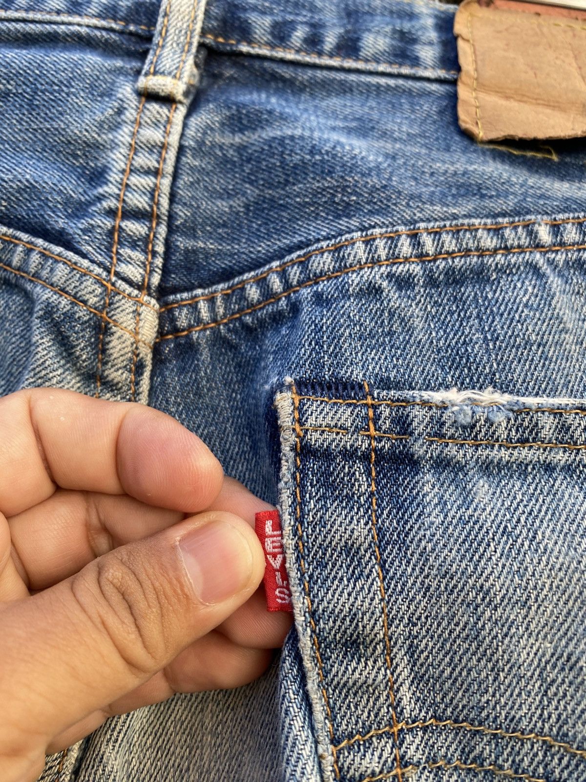 Levi's Vintage Clothing W33x29 Vintage levi's 502 big E redline distressed Size US 33 - 7 Thumbnail