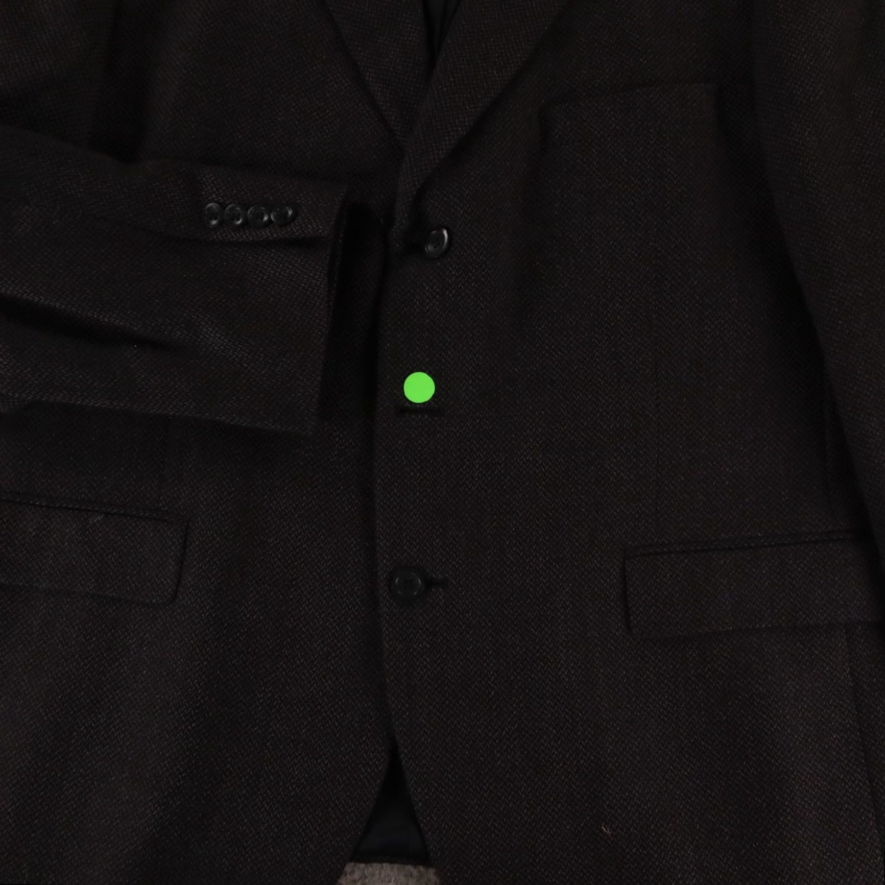 VINTAGE Stafford Blazer Mens 46R Tweed Herringbone Wool Cashmere 3-Button Notch Lapel Brown Gray Jacket Vintage 80s 90s City Preppy