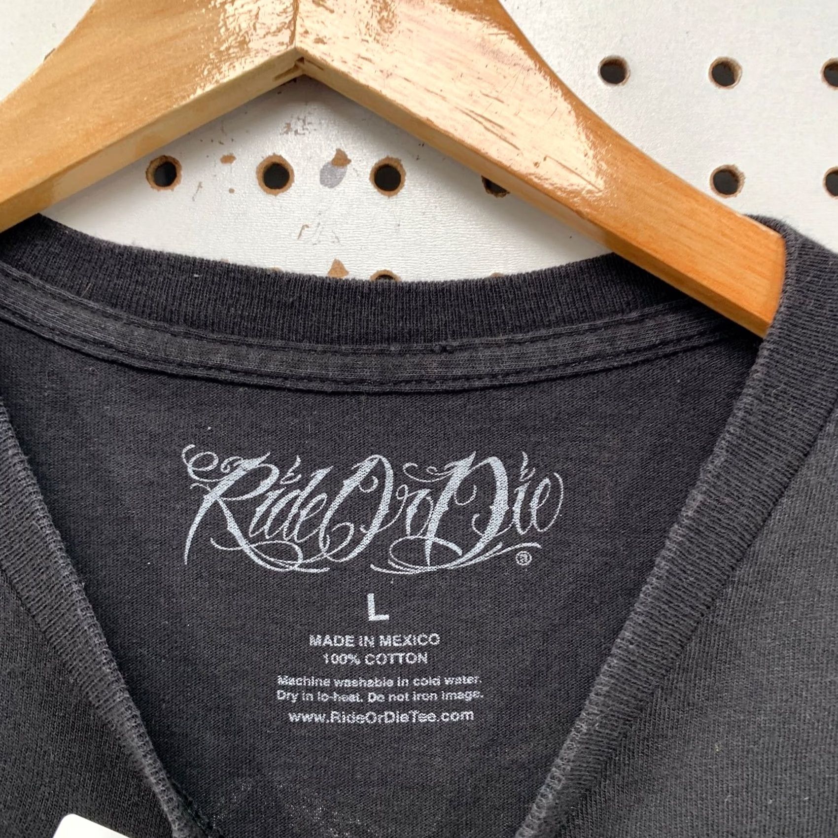 Vintage Ride Or Die T Shirt Mens L Black Graphic Short Sleeve Size US L / EU 52-54 / 3 - 3 Thumbnail