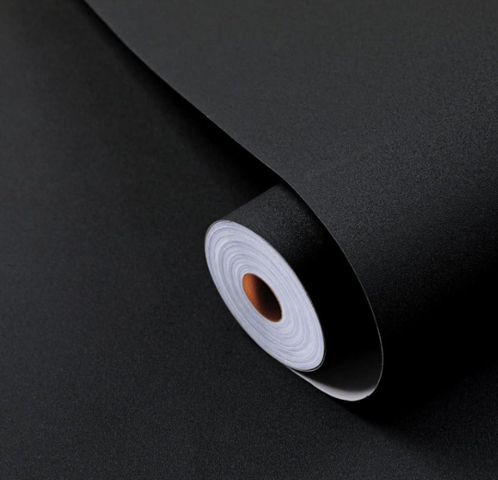 The Unbranded Brand Peel and Stick Black Matte Wallpaper Removable Matte Size ONE SIZE - 2 Thumbnail