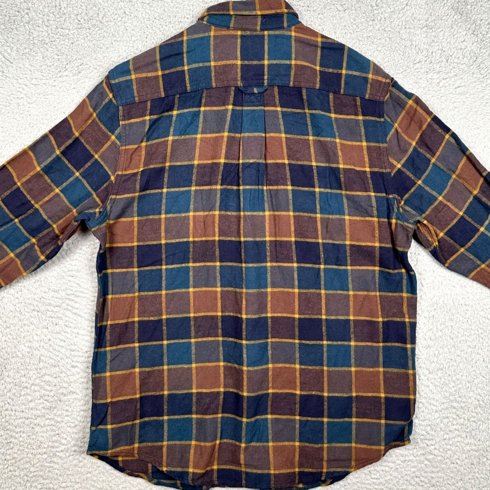 Denime DENIM & FLOWER RICKY SINGH Shirt Mens L Navy Brown Plaid Button Up Flannel Cotton Two Chest Pockets Outdoor Casual Travel Size US L / EU 52-54 / 3 - 3 Thumbnail