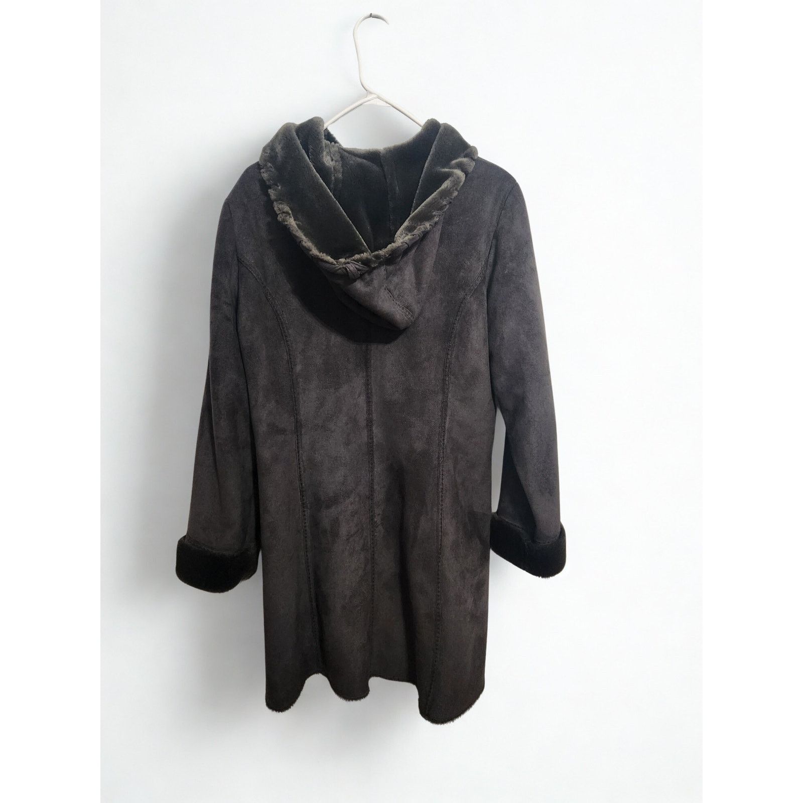 Coldwater Creek Vintage Womens Coldwater Creek Grey Faux Suede Coat Size M / US 6-8 / IT 42-44 - 3 Thumbnail