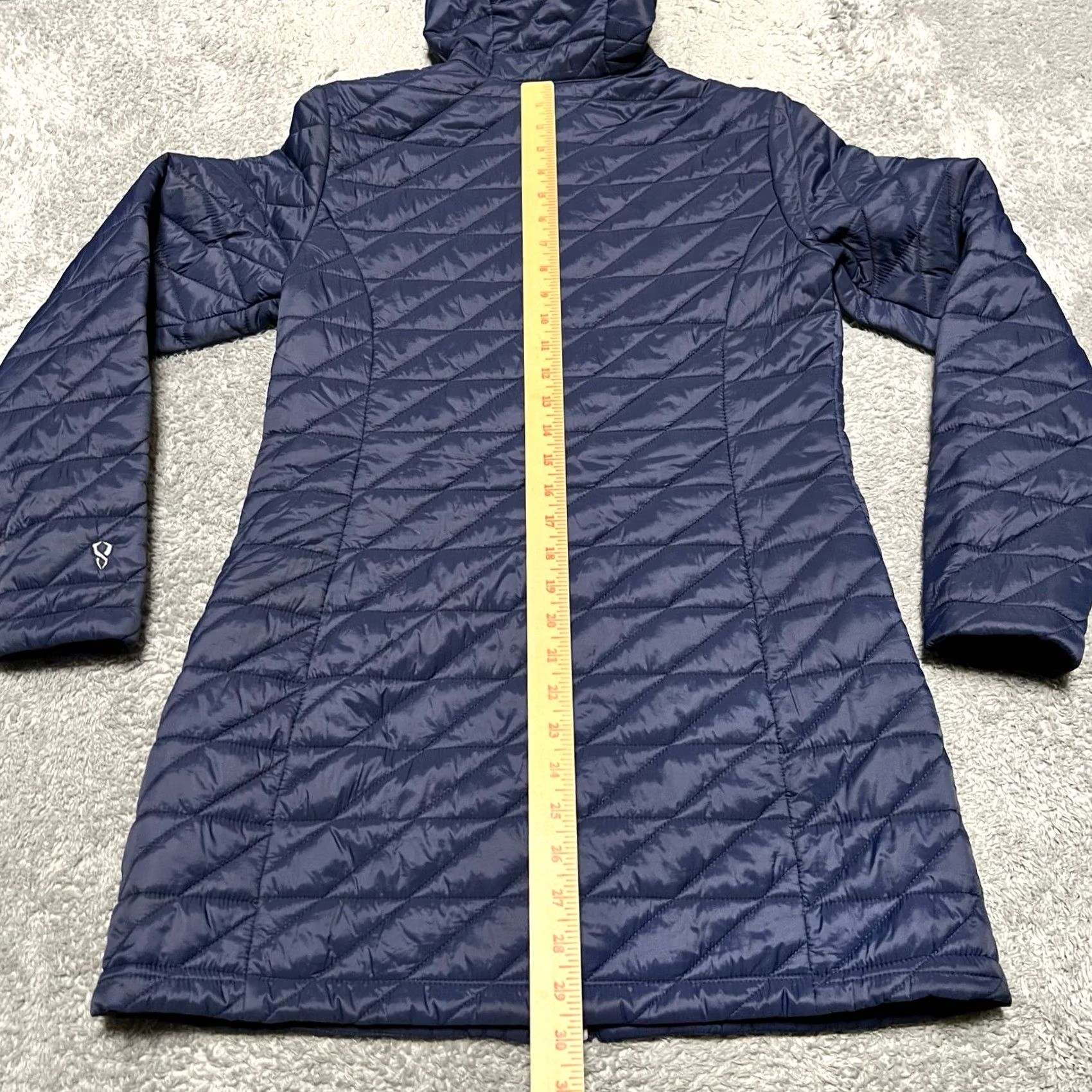 Stoic Stoic Puffer Jacket Womens Small Blue Hooded Long Coat Jacket (Blue) Womens S Size S / US 4 / IT 40 - 6 Thumbnail