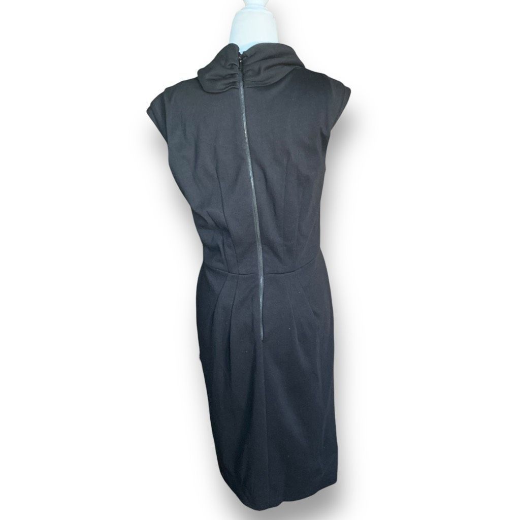 Saks Fifth Avenue Saks Fifth Avenue Cap Sleeve Knee Length Black Cowl Neck Dre Size M / US 6-8 / IT 42-44 - 8 Thumbnail