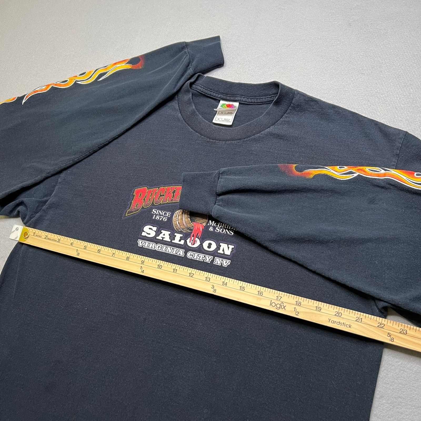 Fruit Of The Loom Vintage Bucket Of Blood Saloon Virginia City NV T Shirt XL Size US XL / EU 56 / 4 - 5 Thumbnail