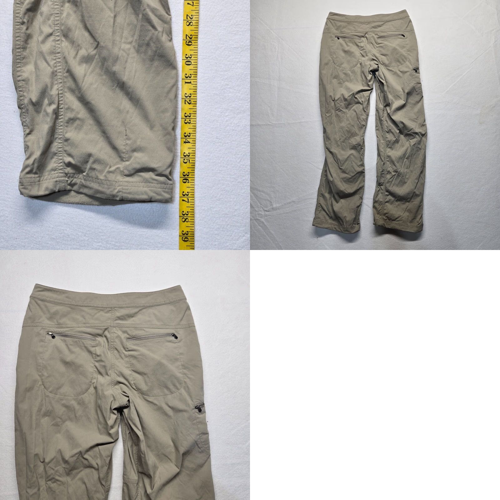Vintage L.L. Bean Women's Nylon Capri Pants Hiking Fishing Windbreaker Fall Spring Summer Size 8 Khaki Size 30" / US 8 / IT 44 - 8 Thumbnail