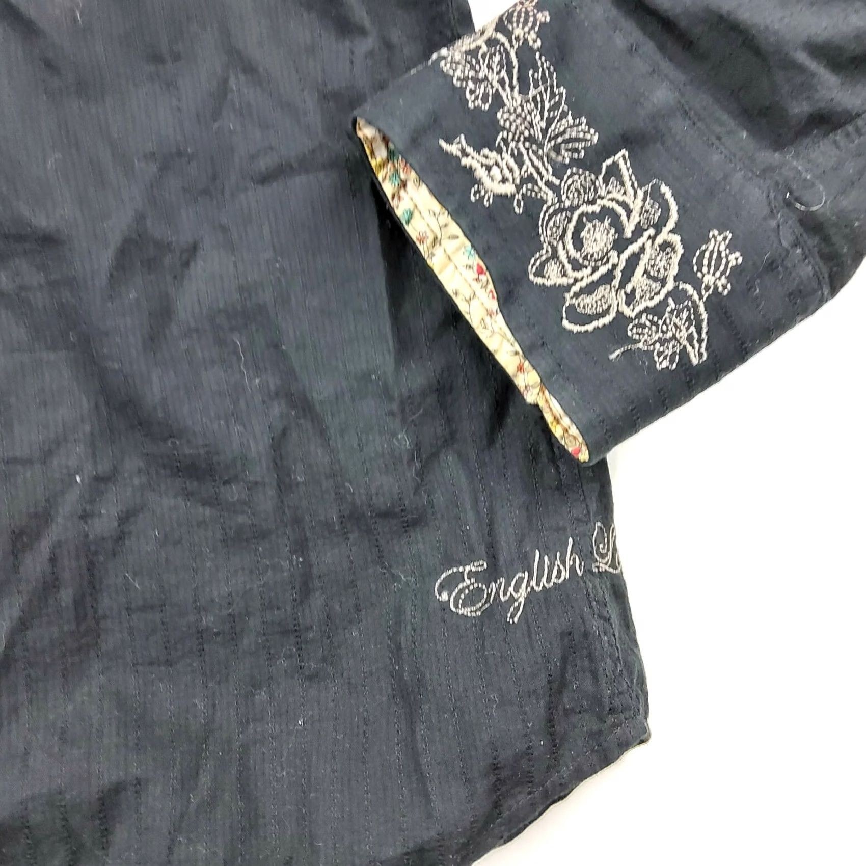 English Laundry VINTAGE English Laundry Christopher Wicks Embroidered Angel Wings Hand Sewn Button-Up Shirt XL Black Men Size US XL / EU 56 / 4 - 8 Thumbnail